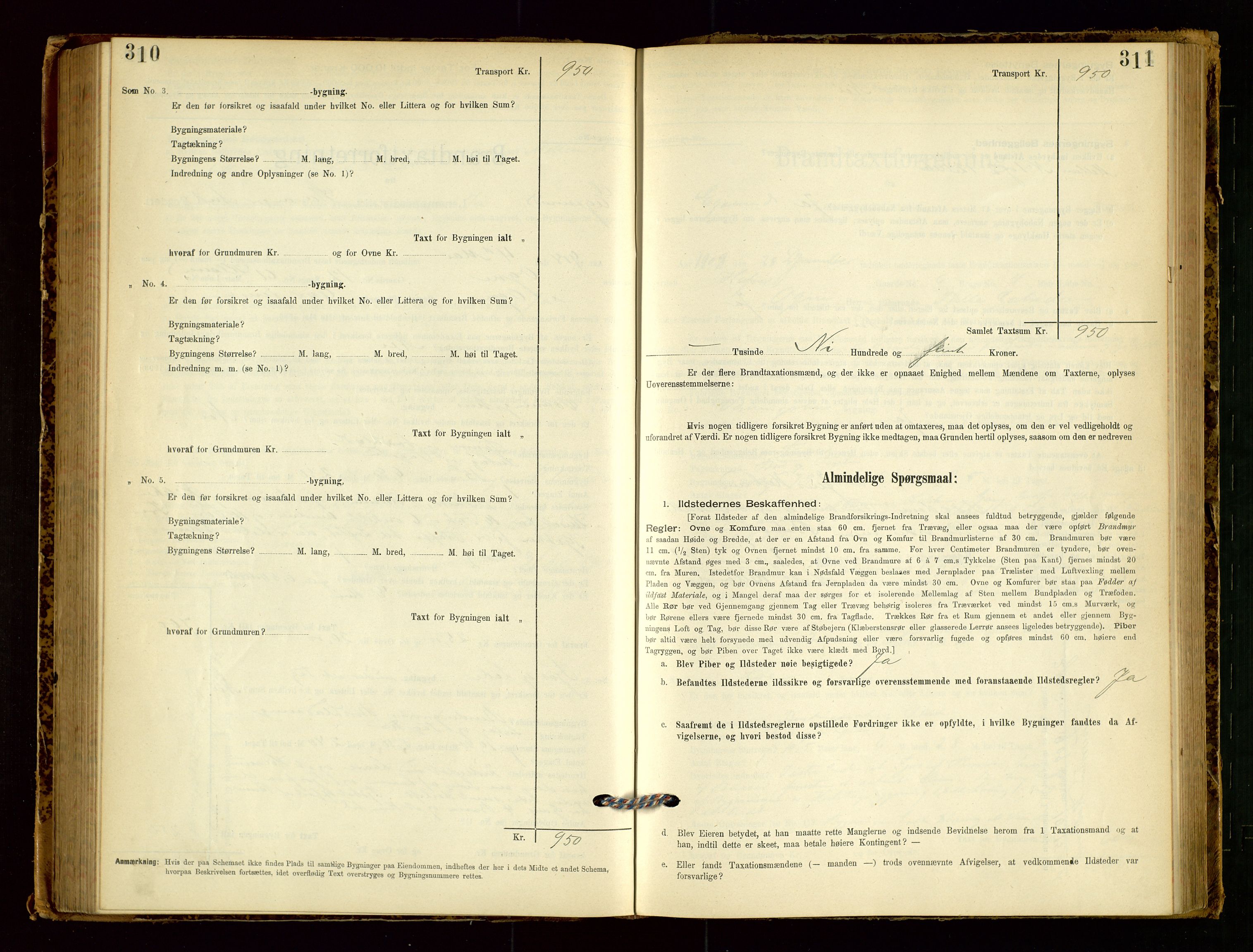 Eigersund lensmannskontor, AV/SAST-A-100171/Gob/L0001: Skjemaprotokoll, 1894-1909, s. 310-311