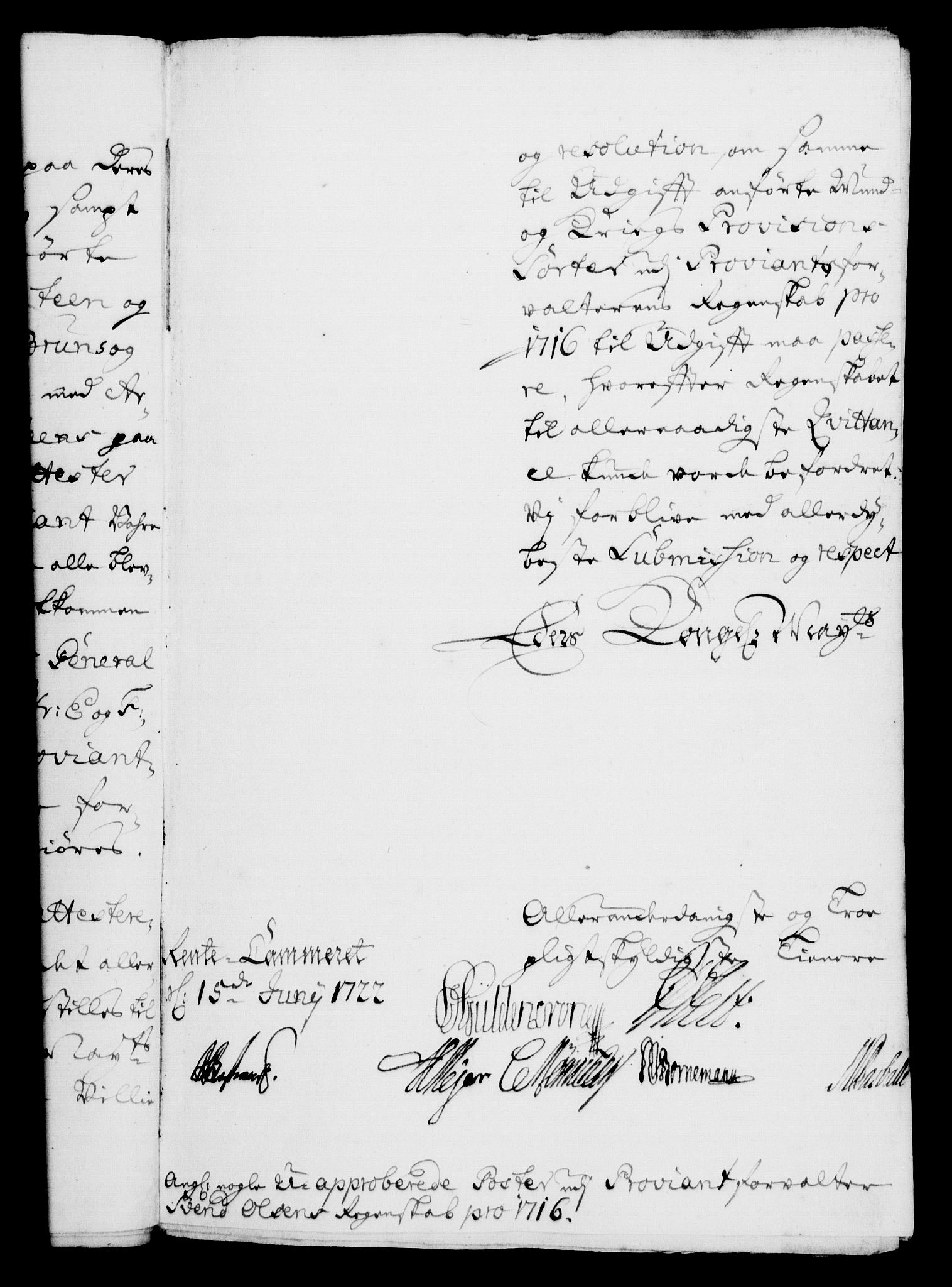 Rentekammeret, Kammerkanselliet, RA/EA-3111/G/Gf/Gfa/L0005: Norsk relasjons- og resolusjonsprotokoll (merket RK 52.5), 1722, s. 383