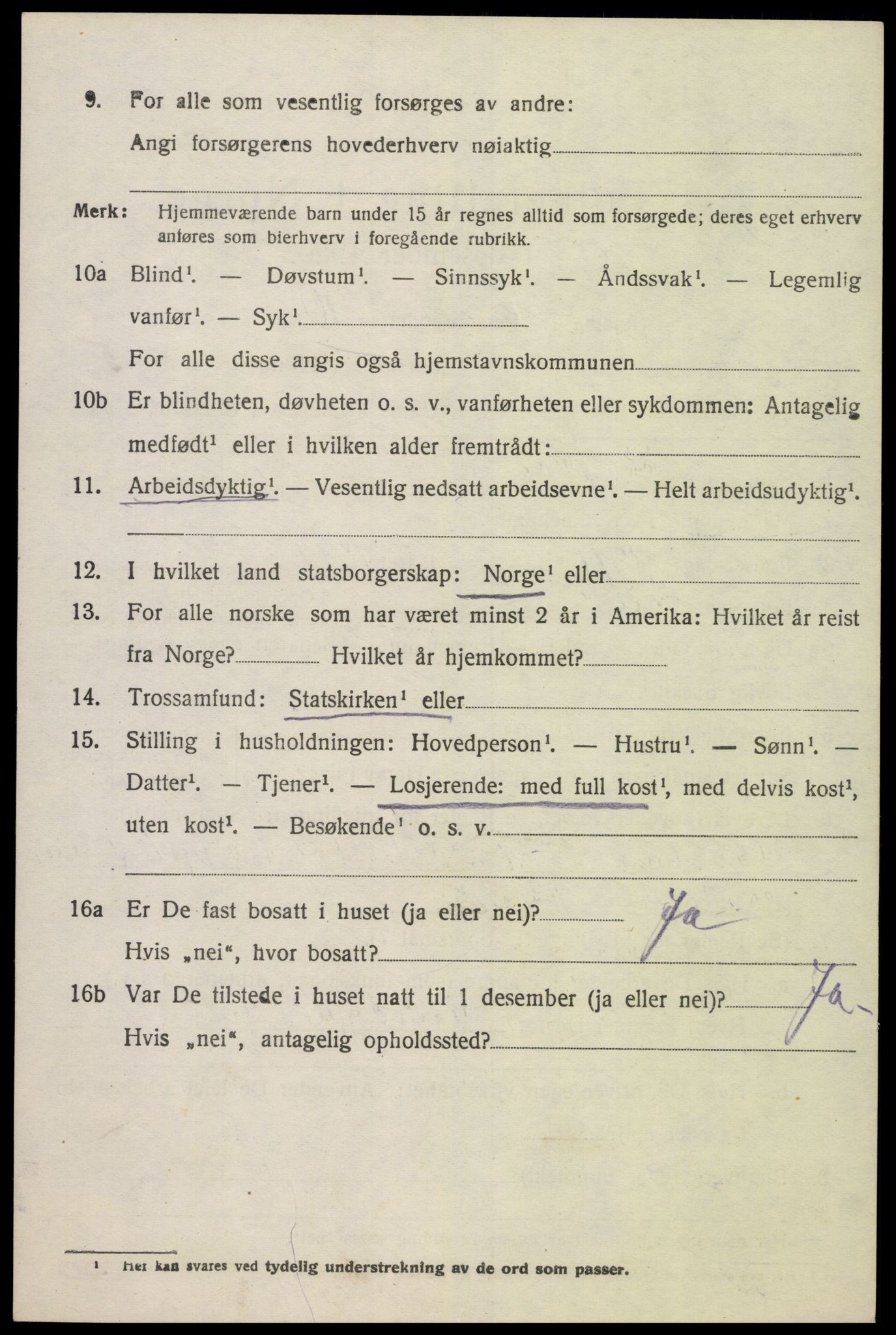 SAK, Folketelling 1920 for 1018 Søgne herred, 1920, s. 2200