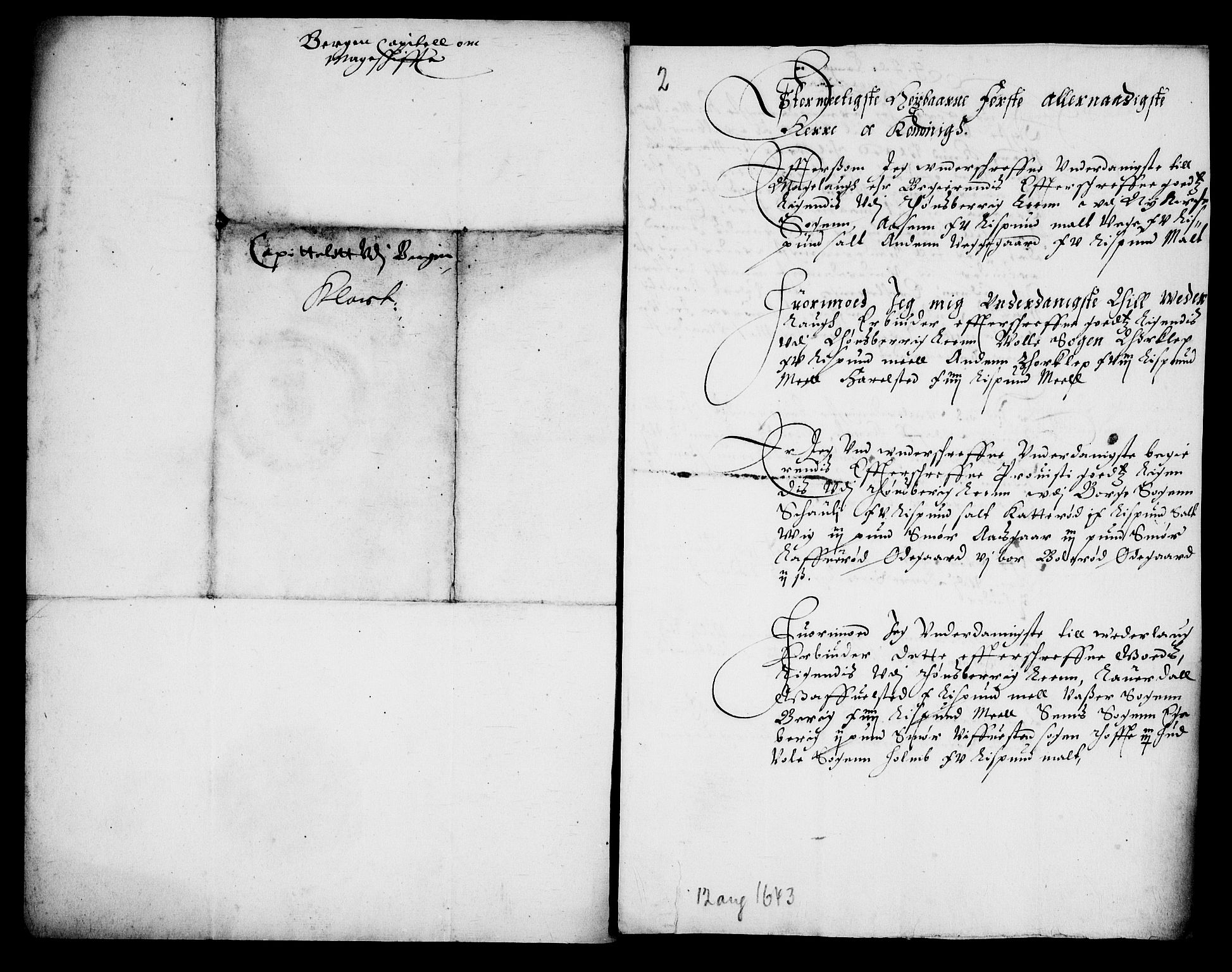 Danske Kanselli, Skapsaker, AV/RA-EA-4061/F/L0133: Skap 17, pakke 1-3, 1646-1758, s. 357