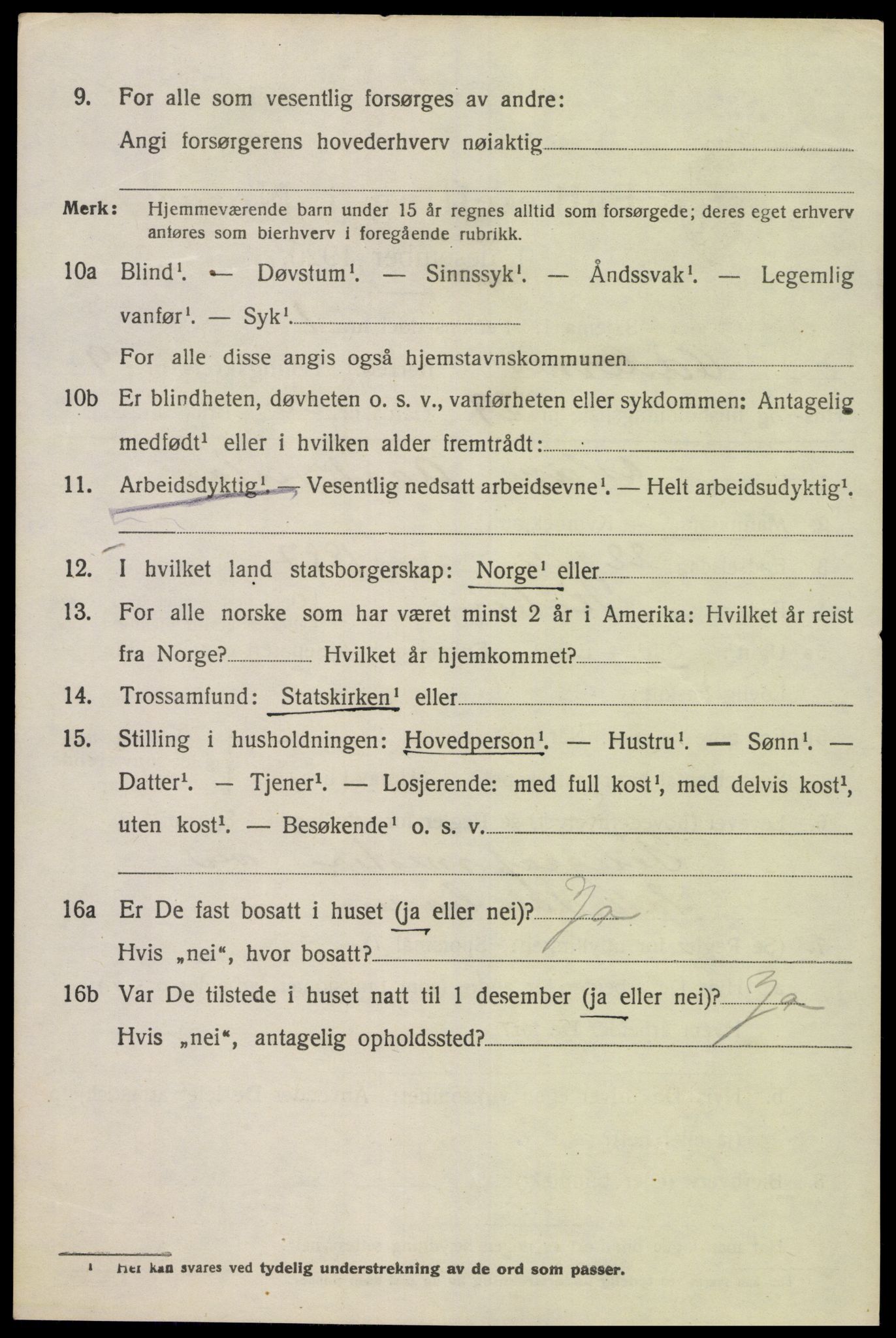 SAK, Folketelling 1920 for 1012 Oddernes herred, 1920, s. 6340