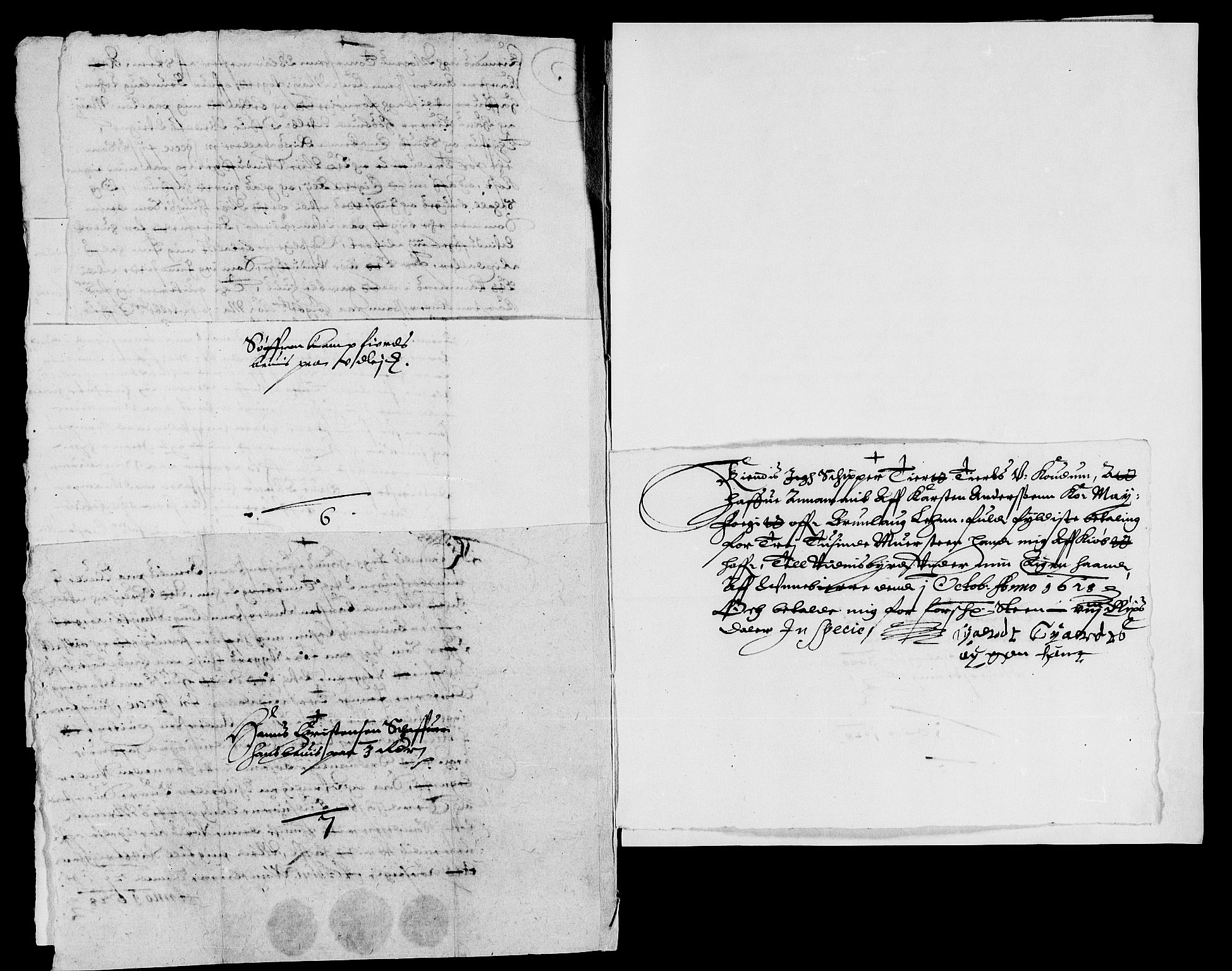 Rentekammeret inntil 1814, Reviderte regnskaper, Lensregnskaper, AV/RA-EA-5023/R/Rb/Rbl/L0003: Brunla len med Eiker len 1626-37, 1628-1631