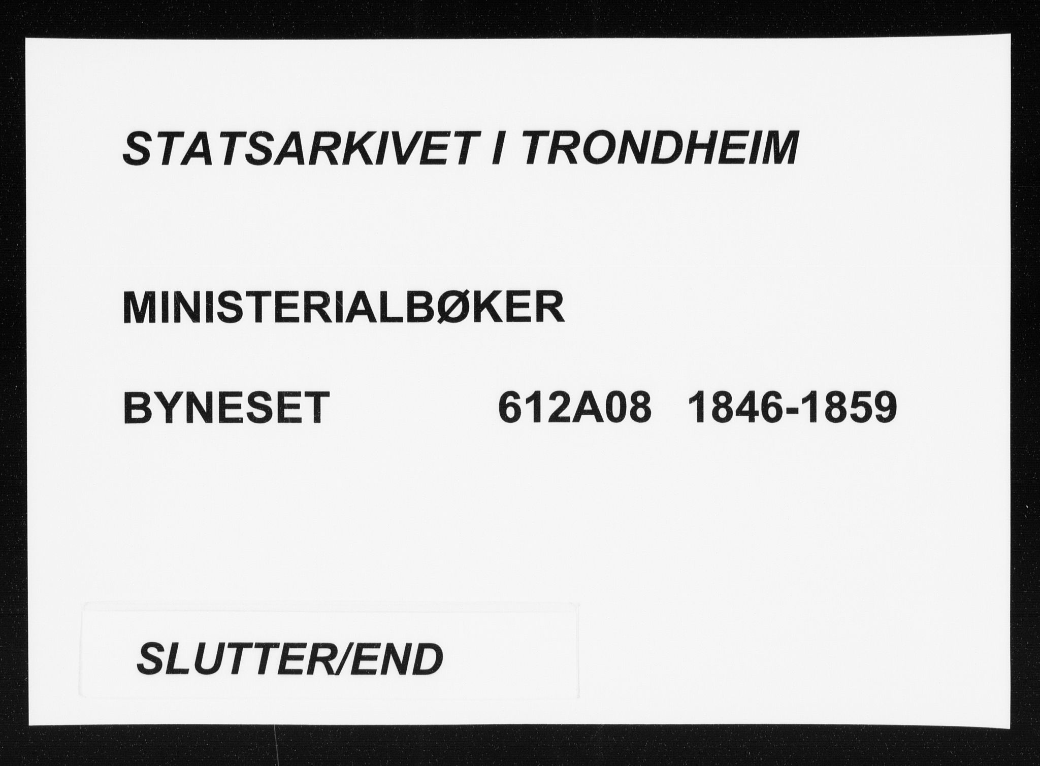 Ministerialprotokoller, klokkerbøker og fødselsregistre - Sør-Trøndelag, AV/SAT-A-1456/612/L0376: Ministerialbok nr. 612A08, 1846-1859