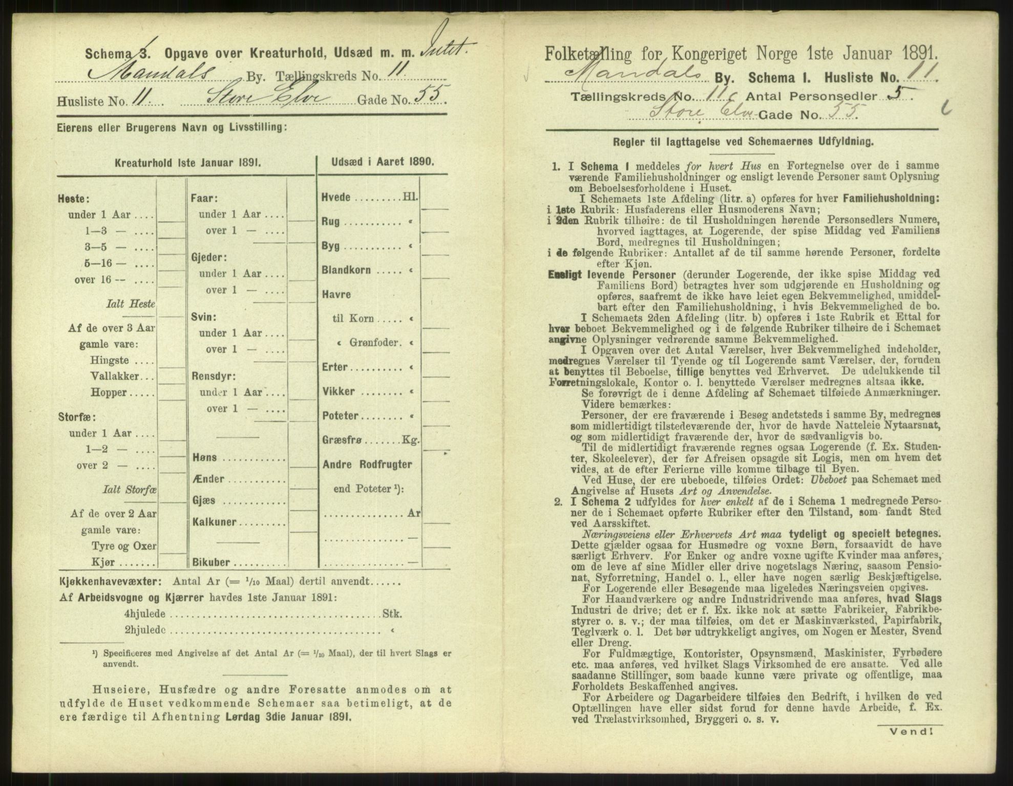 RA, Folketelling 1891 for 1002 Mandal ladested, 1891, s. 547