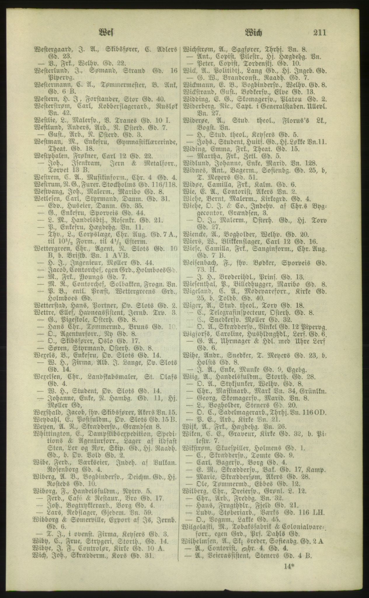 Kristiania/Oslo adressebok, PUBL/-, 1881, s. 211