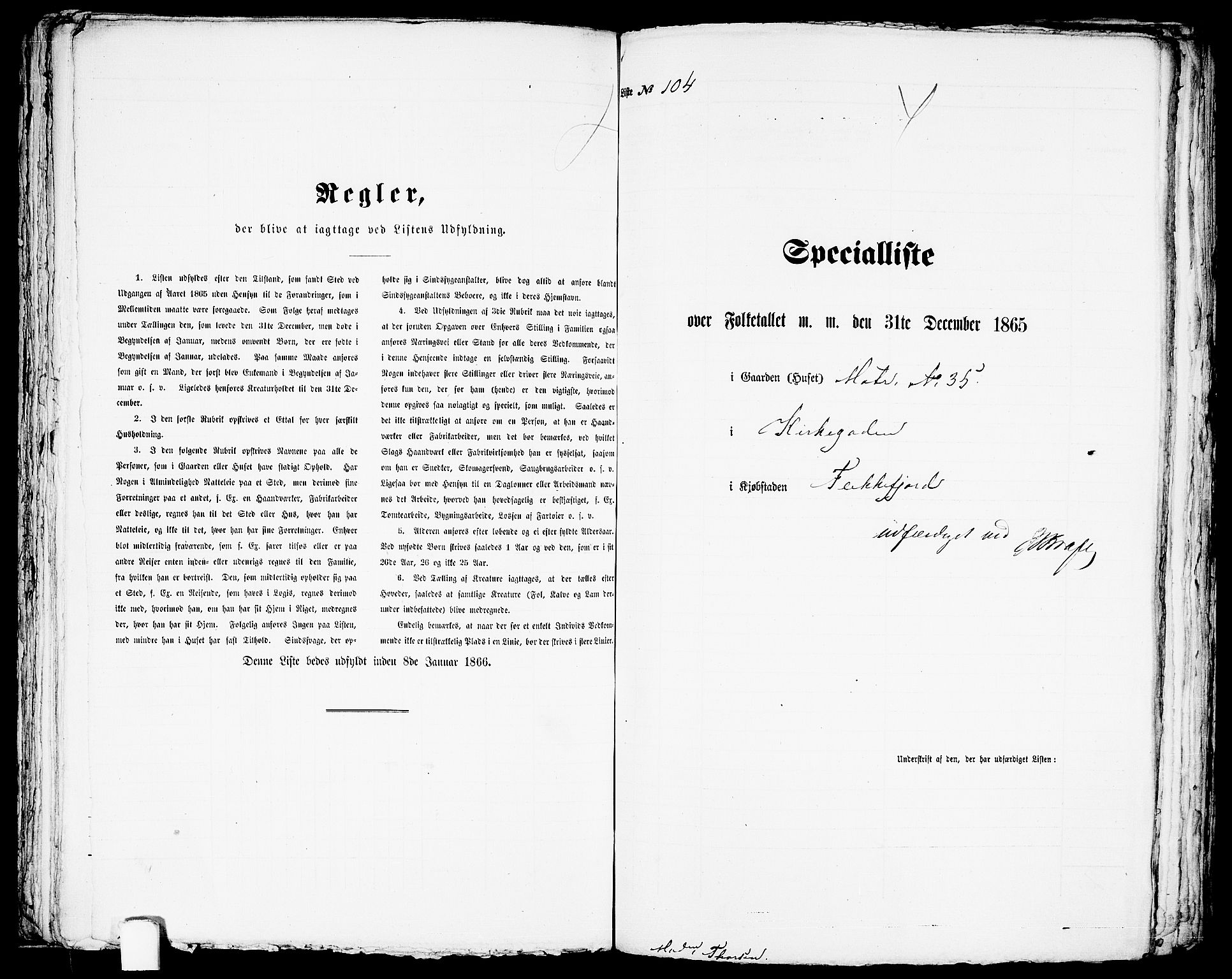 RA, Folketelling 1865 for 1004B Flekkefjord prestegjeld, Flekkefjord kjøpstad, 1865, s. 214