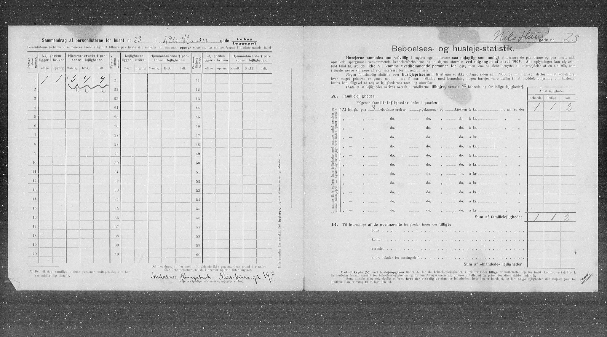 OBA, Kommunal folketelling 31.12.1905 for Kristiania kjøpstad, 1905, s. 36954