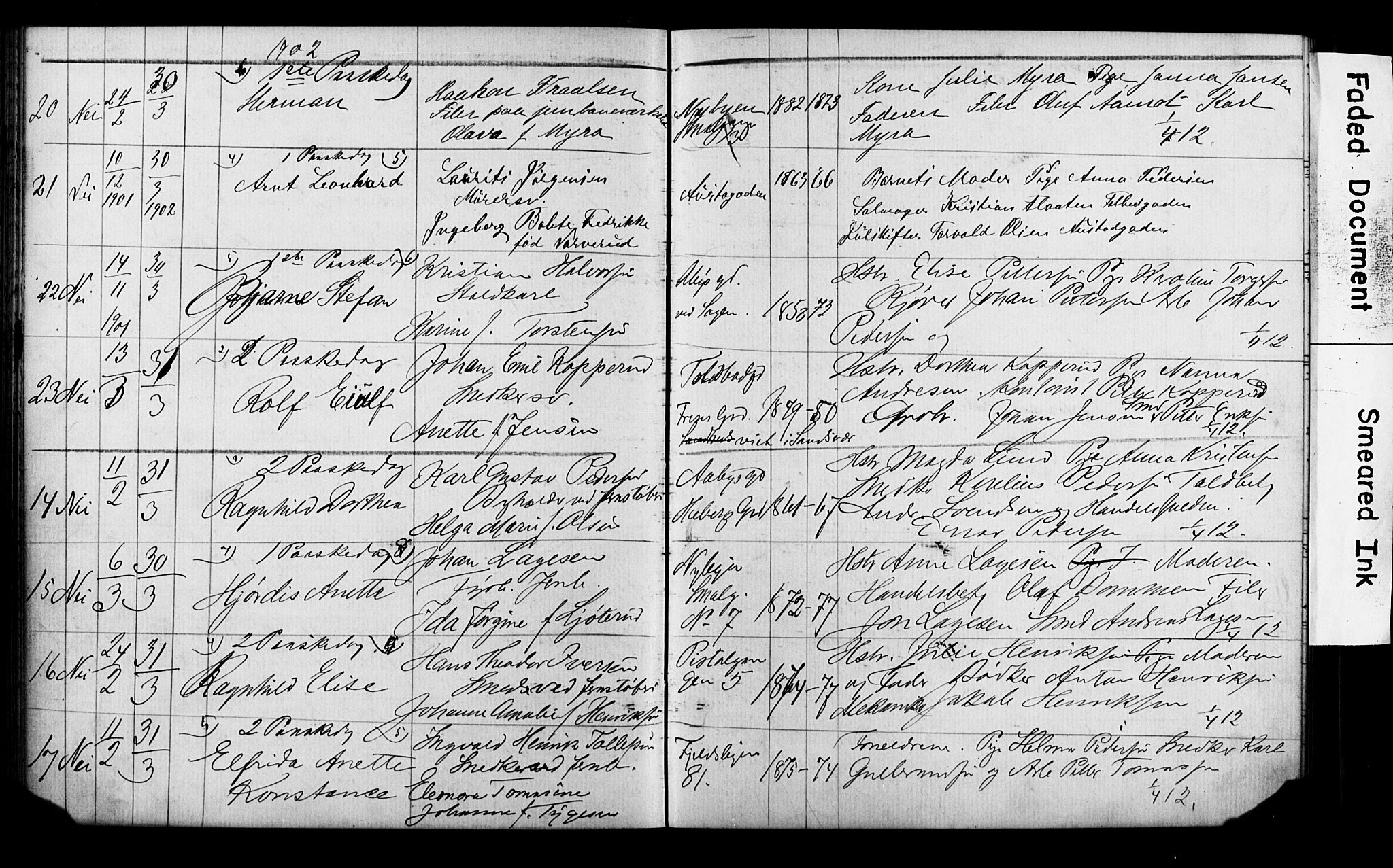Strømsø kirkebøker, AV/SAKO-A-246/Y/Ya/L0005: Kladd til kirkebok nr. I 5, 1897-1903