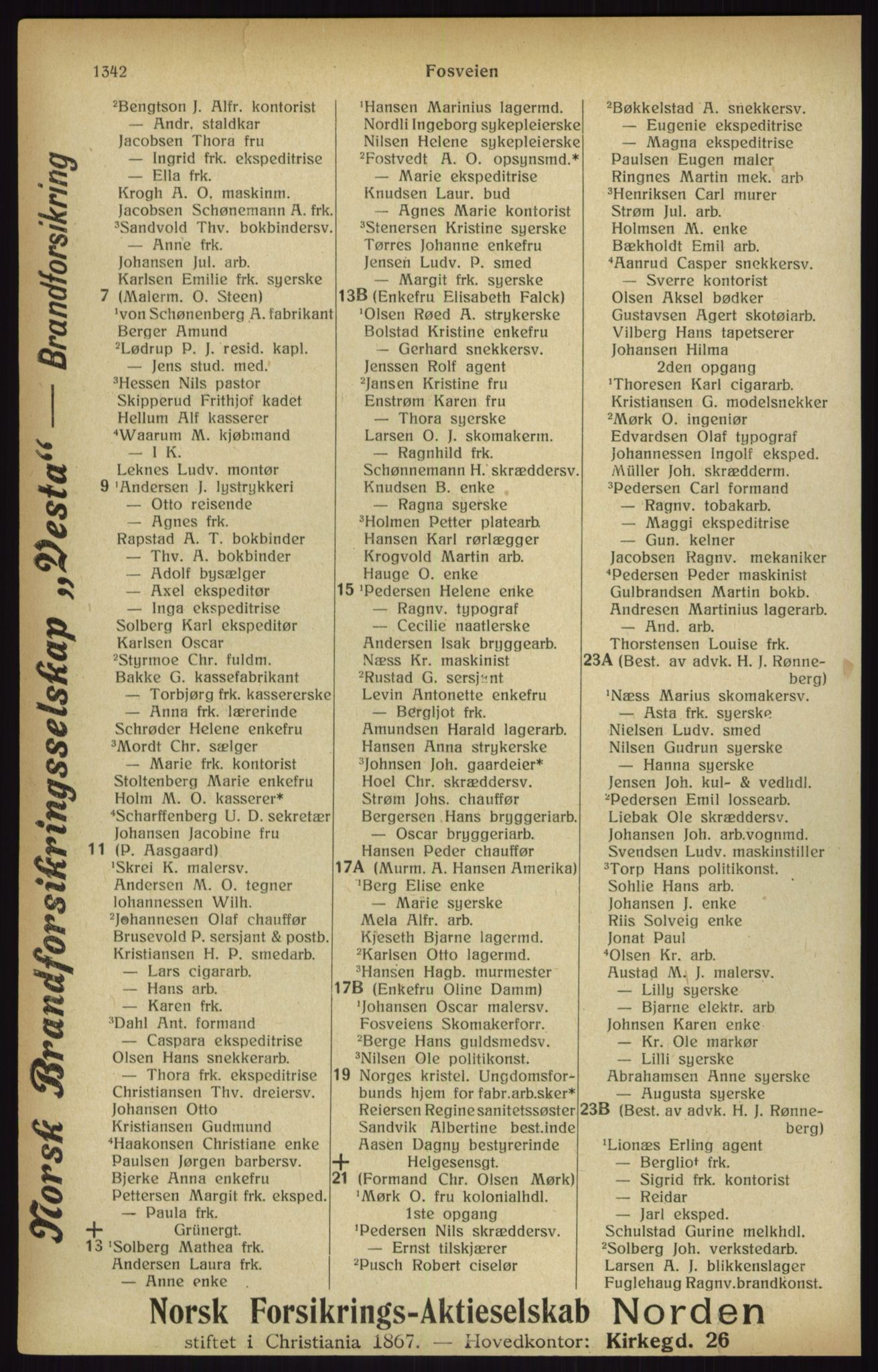 Kristiania/Oslo adressebok, PUBL/-, 1916, s. 1342