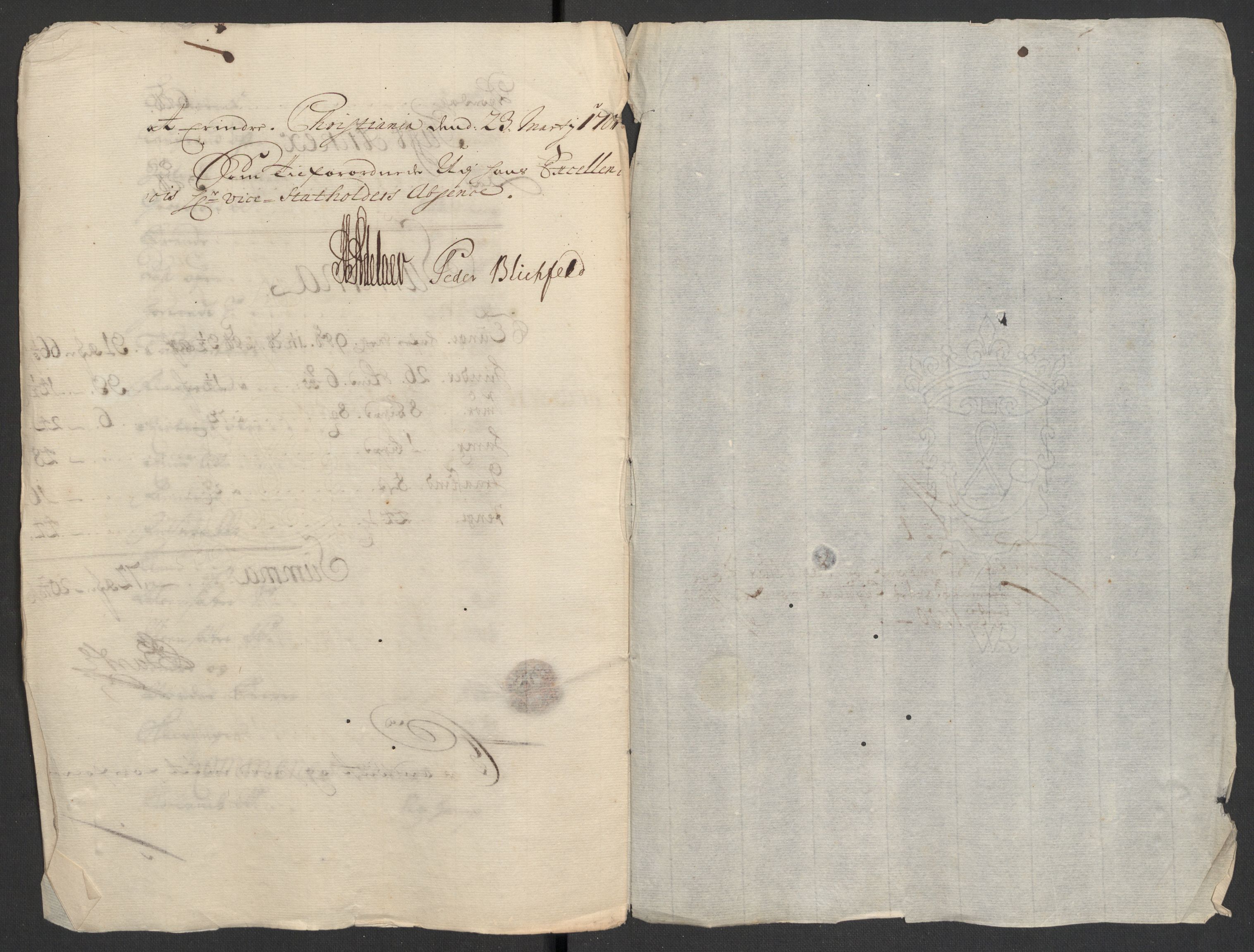 Rentekammeret inntil 1814, Reviderte regnskaper, Fogderegnskap, AV/RA-EA-4092/R24/L1578: Fogderegnskap Numedal og Sandsvær, 1698-1700, s. 6