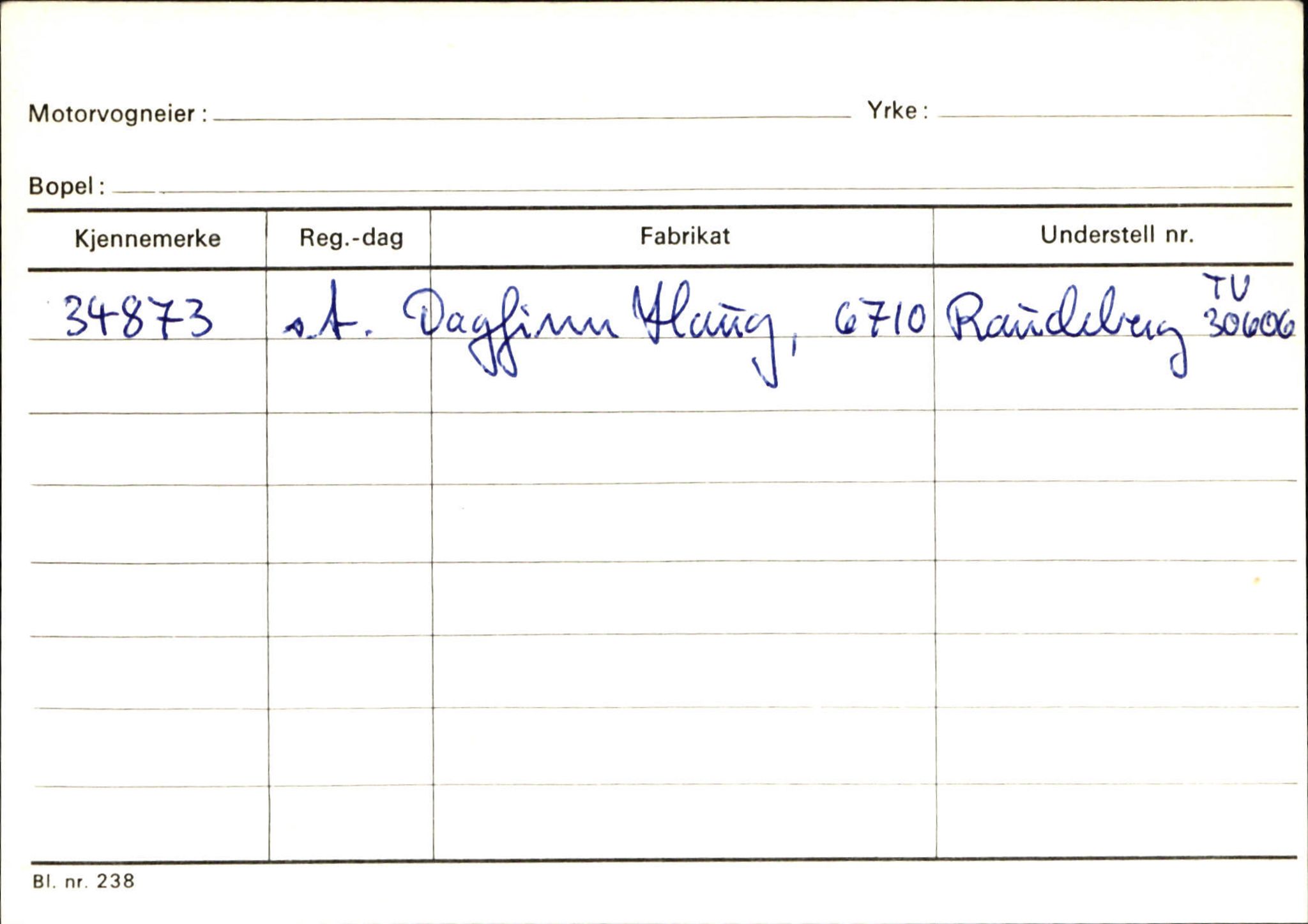 Statens vegvesen, Sogn og Fjordane vegkontor, AV/SAB-A-5301/4/F/L0144: Registerkort Vågsøy A-R, 1945-1975, s. 62