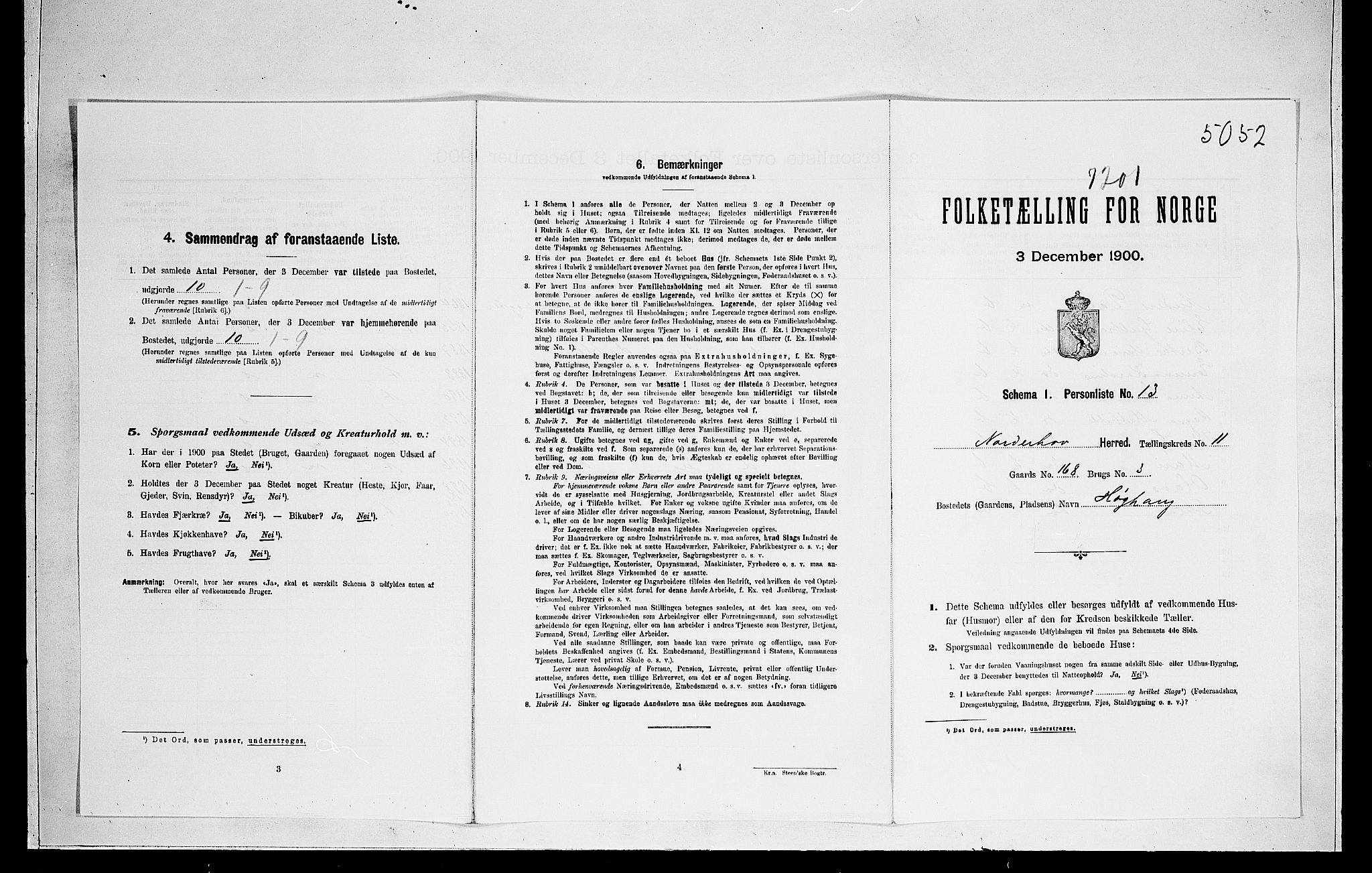 RA, Folketelling 1900 for 0613 Norderhov herred, 1900, s. 164
