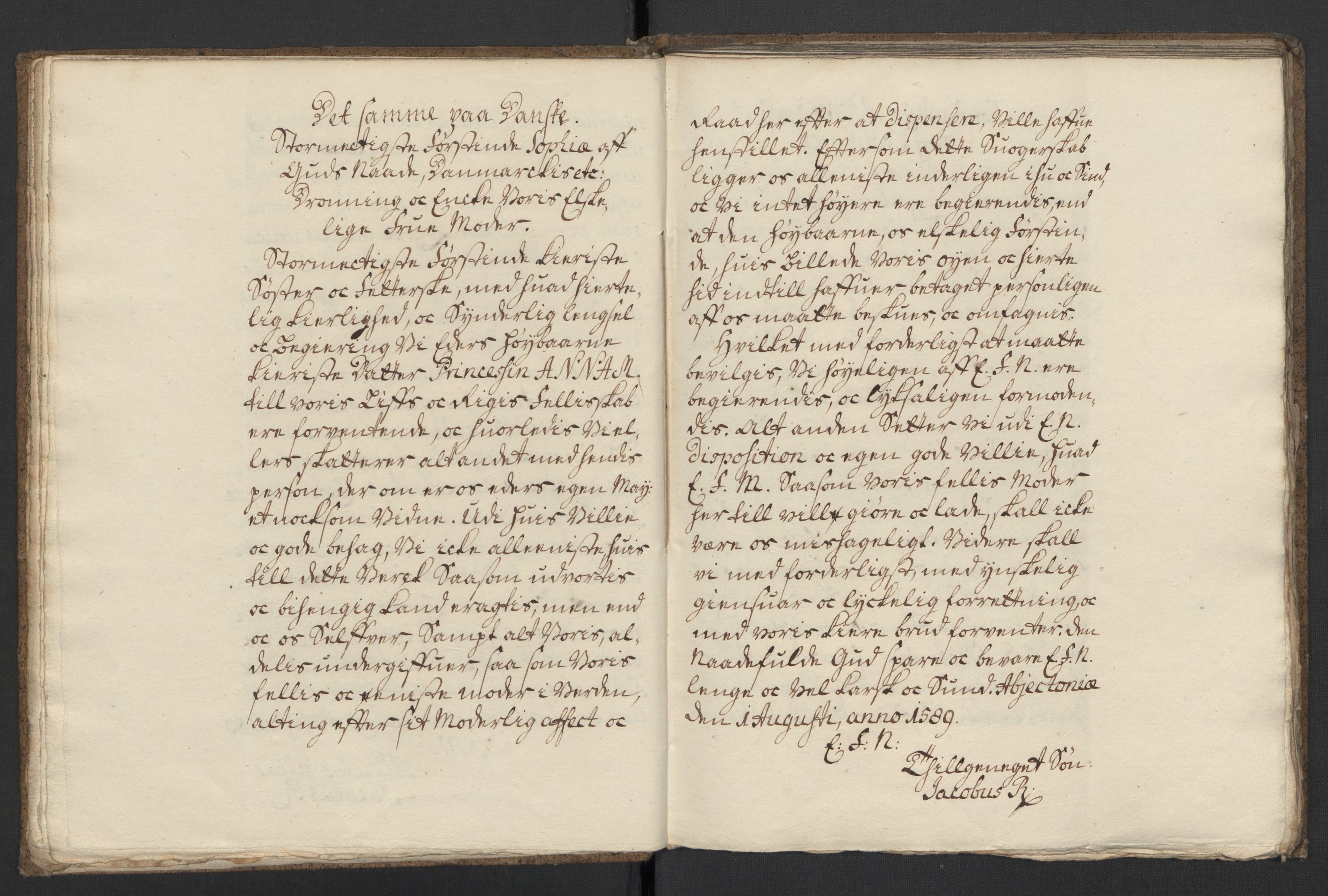 Manuskriptsamlingen, RA/EA-3667/G/L0062: Kong Jacob 6.s bilager med frøken Anna 1589, 1589, s. 13