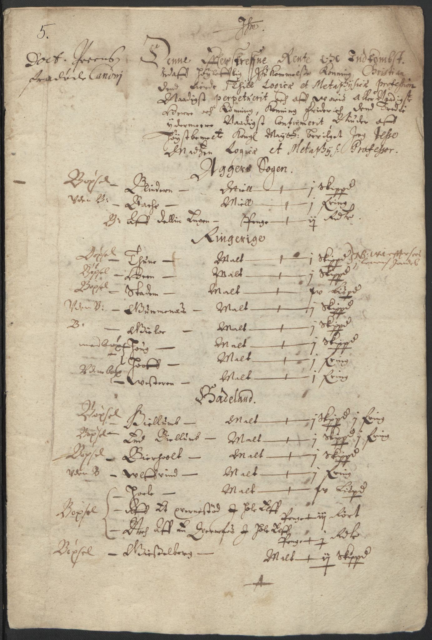 Rentekammeret inntil 1814, Realistisk ordnet avdeling, RA/EA-4070/L/L0007/0002: Kristiania lagdømme: / Jordebøker over lagstolgods, bispegods etc. i Kristiania og Oppland lagdømme, 1661