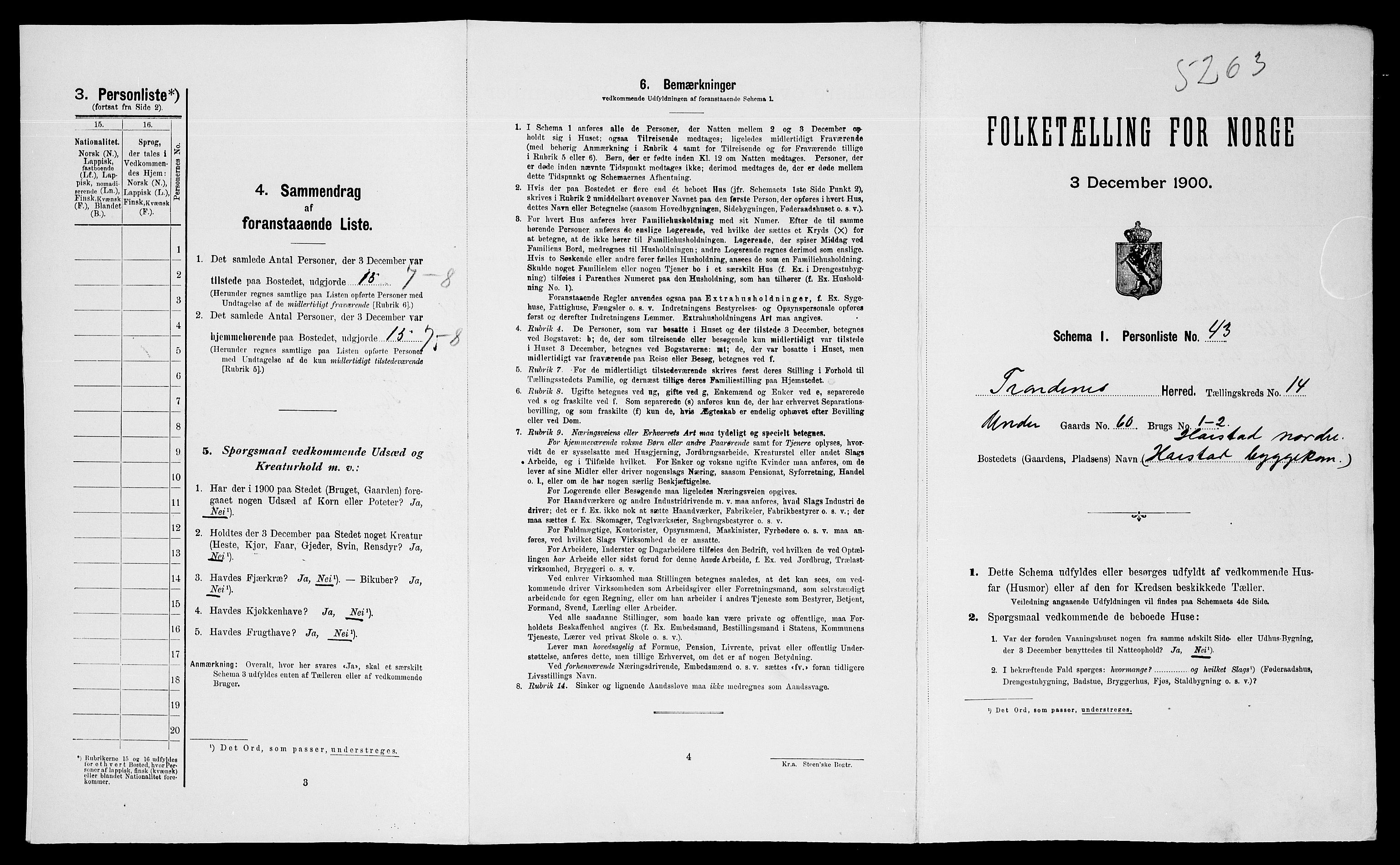 SATØ, Folketelling 1900 for 1914 Trondenes herred, 1900, s. 1528
