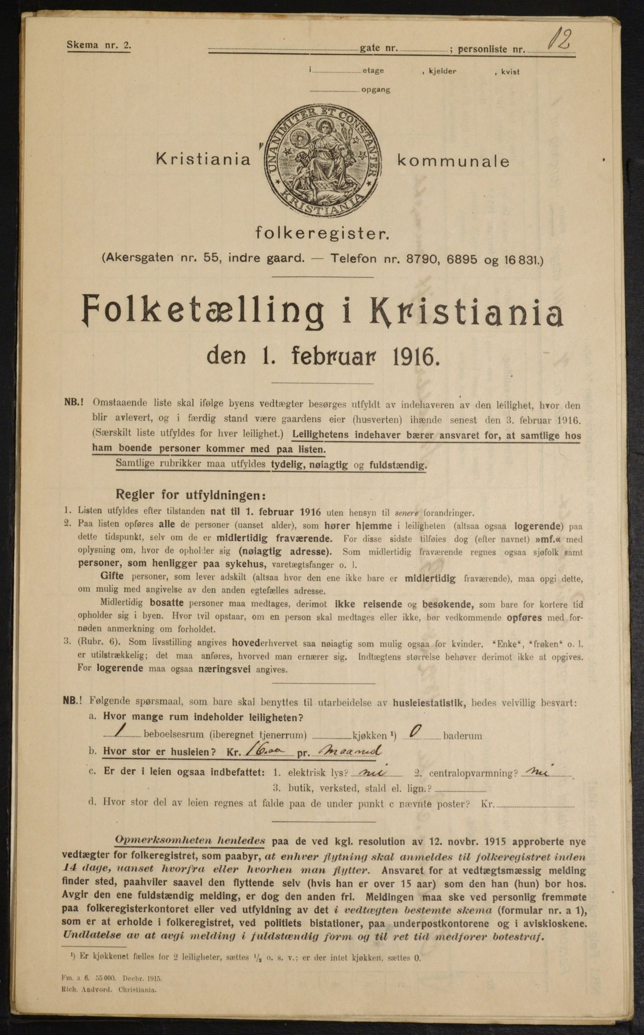 OBA, Kommunal folketelling 1.2.1916 for Kristiania, 1916, s. 80753