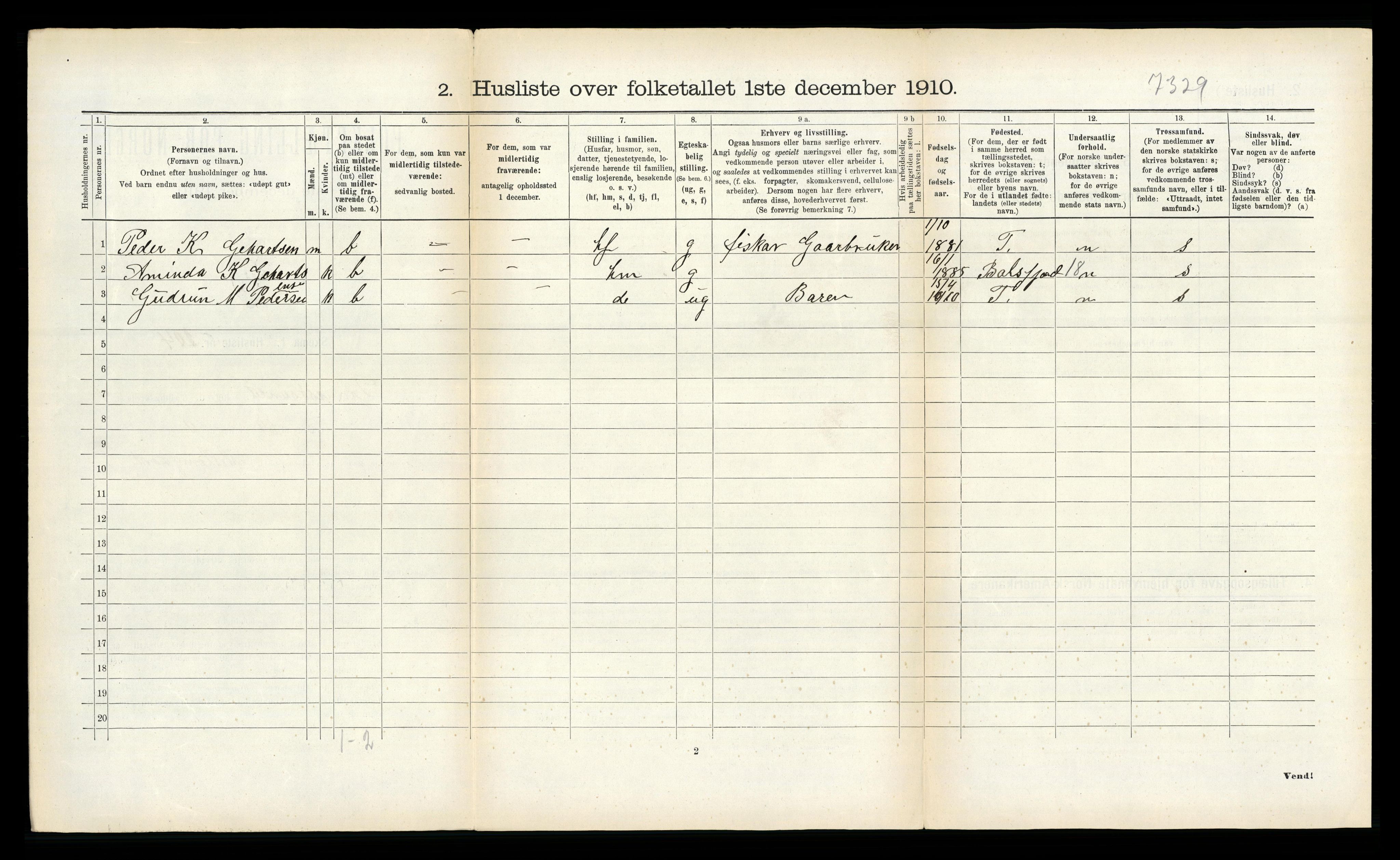 RA, Folketelling 1910 for 1934 Tromsøysund herred, 1910, s. 1018