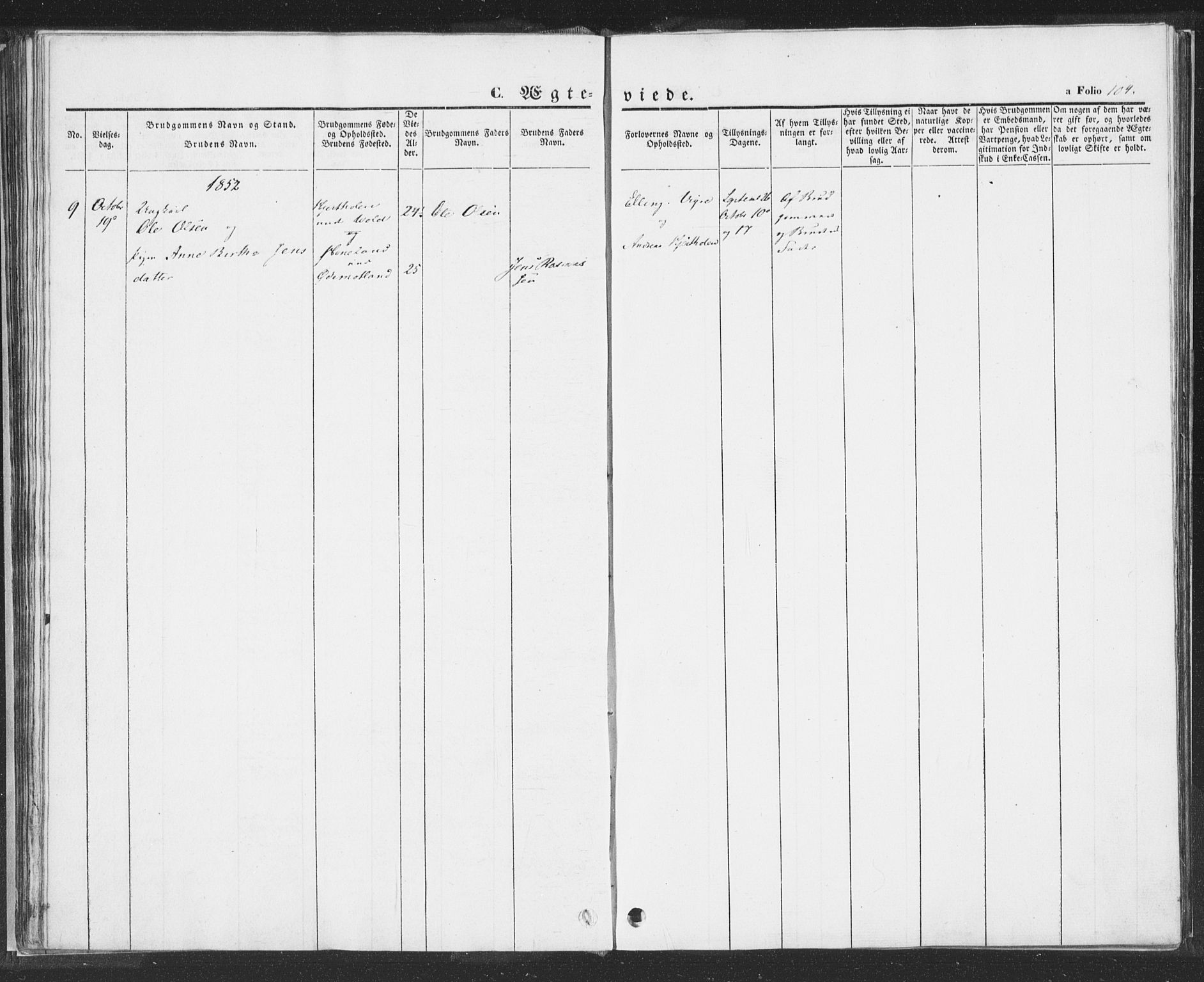 Hå sokneprestkontor, AV/SAST-A-101801/001/30BA/L0006: Ministerialbok nr. A 5, 1842-1853, s. 104