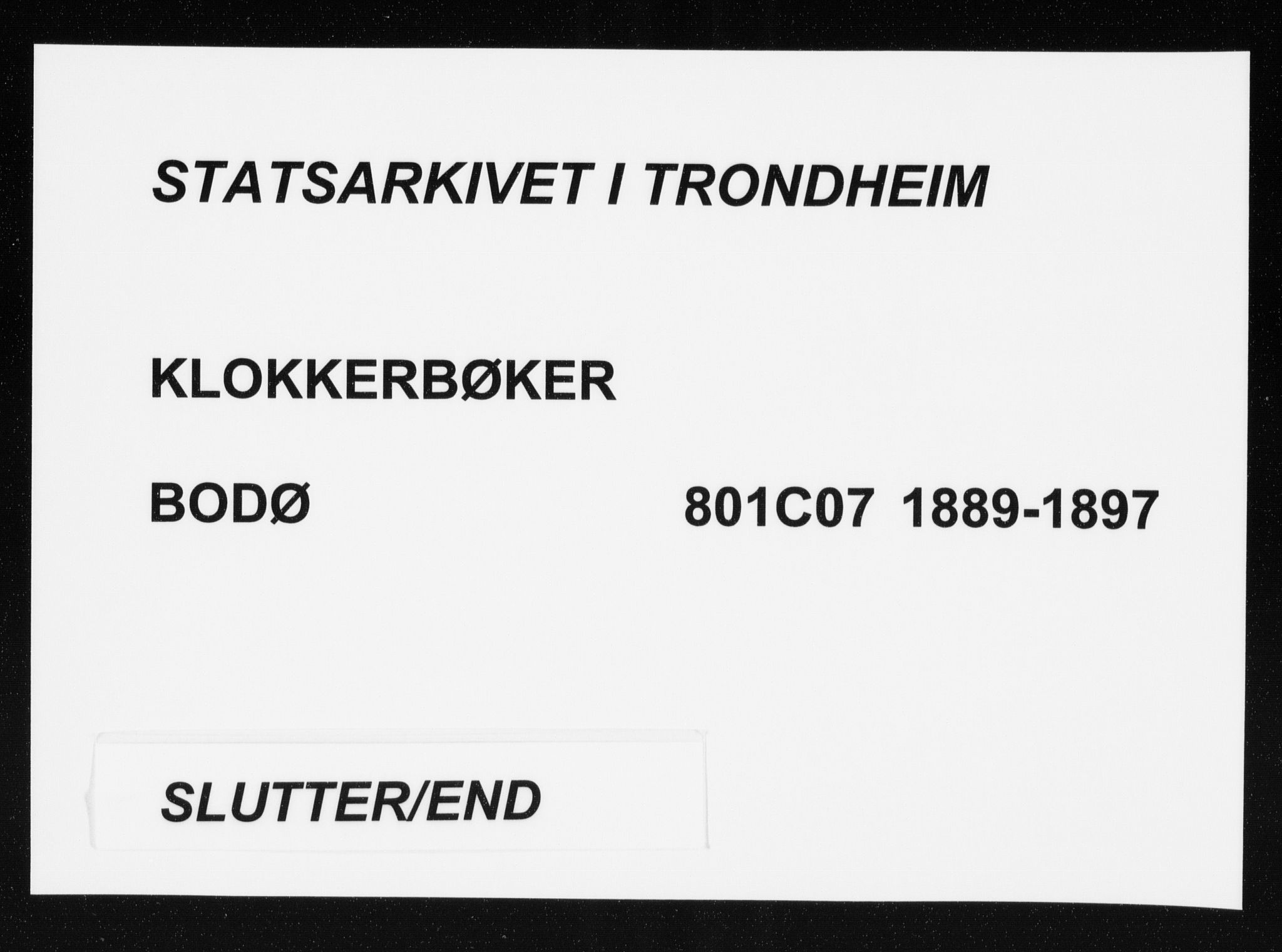 Ministerialprotokoller, klokkerbøker og fødselsregistre - Nordland, AV/SAT-A-1459/801/L0032: Klokkerbok nr. 801C07, 1889-1897