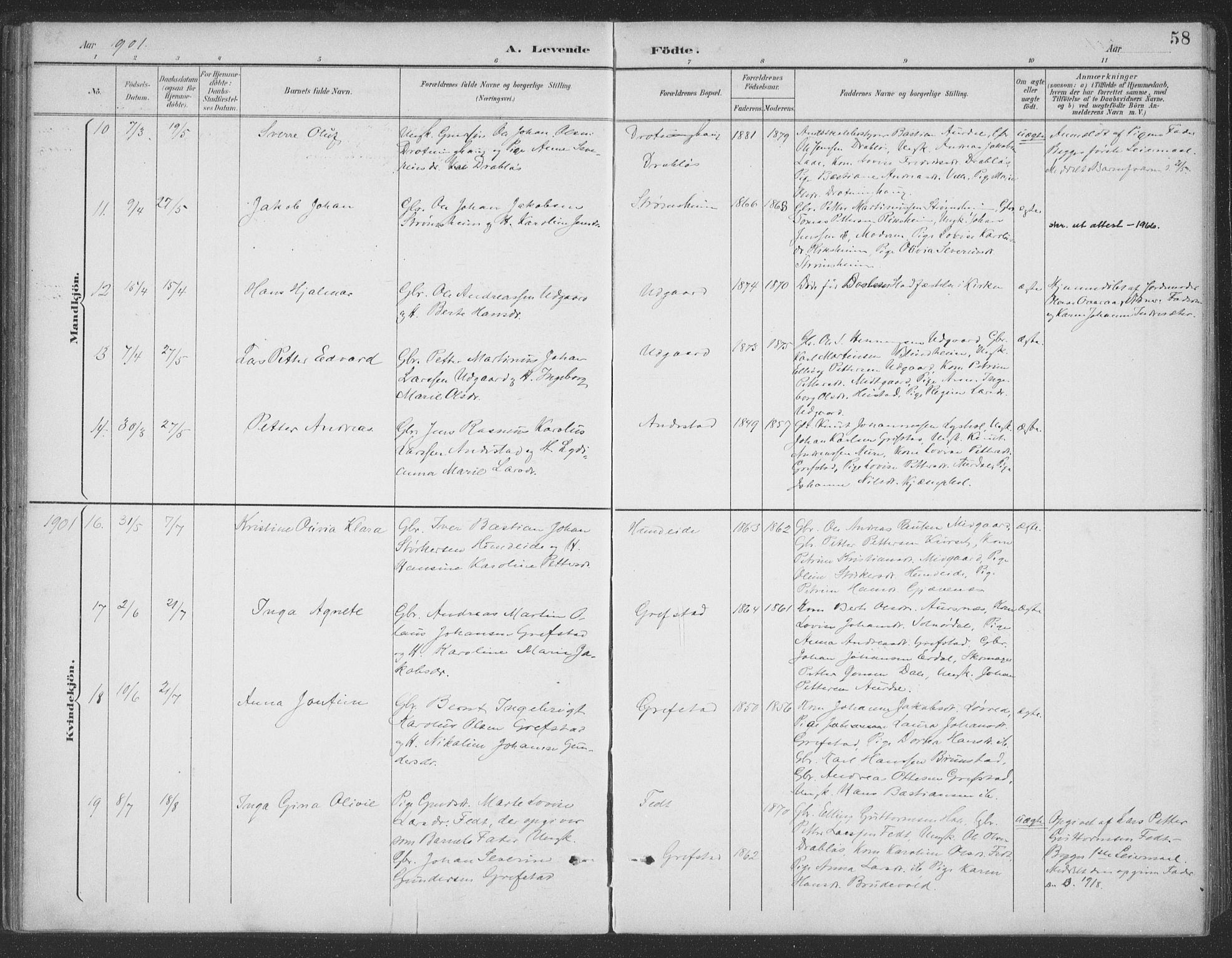 Ministerialprotokoller, klokkerbøker og fødselsregistre - Møre og Romsdal, AV/SAT-A-1454/523/L0335: Ministerialbok nr. 523A02, 1891-1911, s. 58