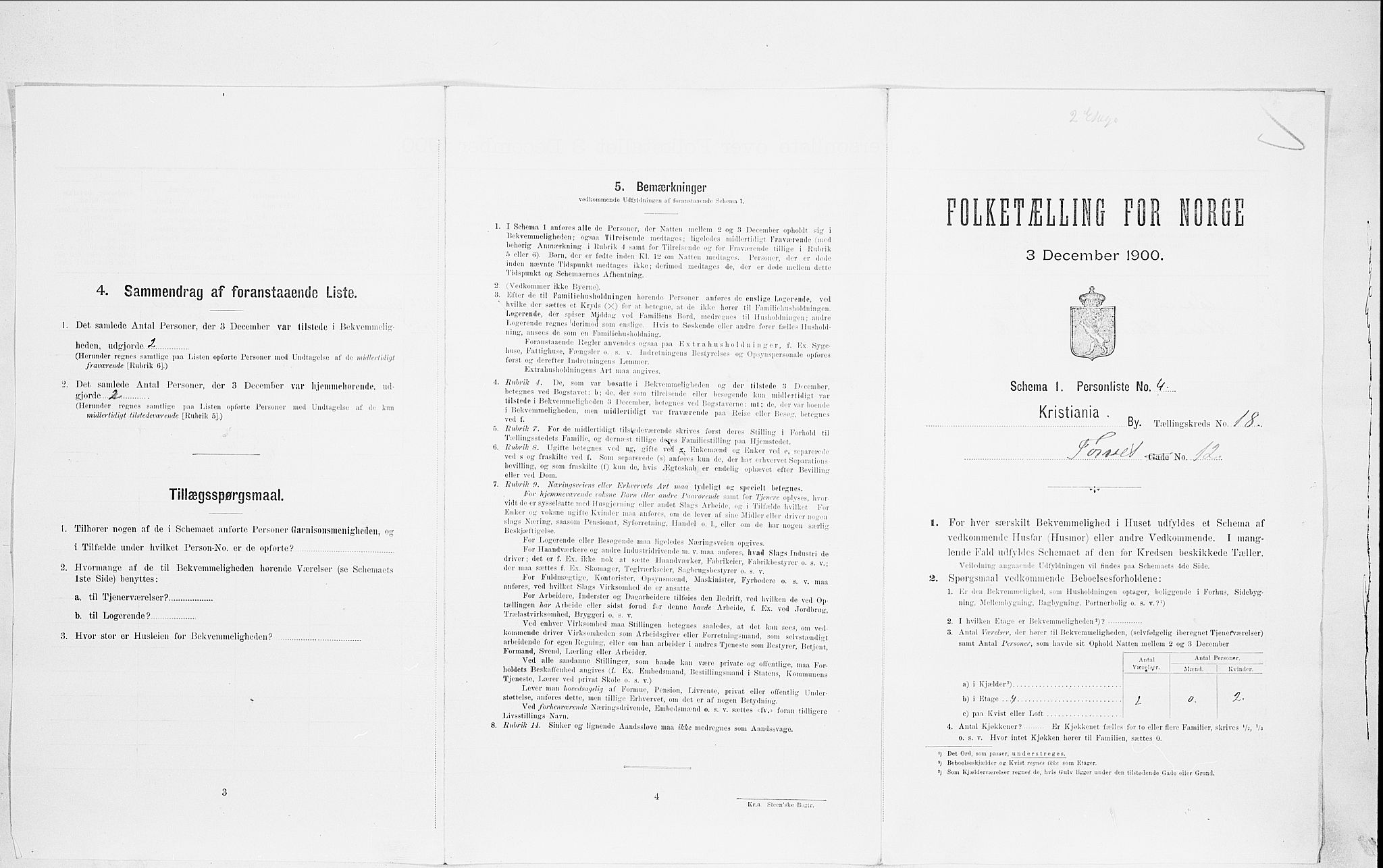 SAO, Folketelling 1900 for 0301 Kristiania kjøpstad, 1900, s. 103390