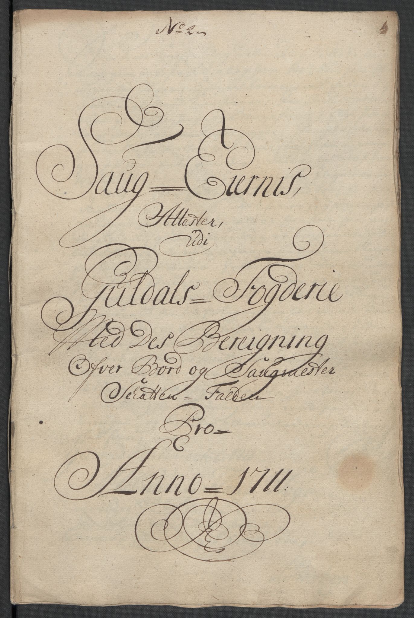 Rentekammeret inntil 1814, Reviderte regnskaper, Fogderegnskap, AV/RA-EA-4092/R60/L3961: Fogderegnskap Orkdal og Gauldal, 1711, s. 332