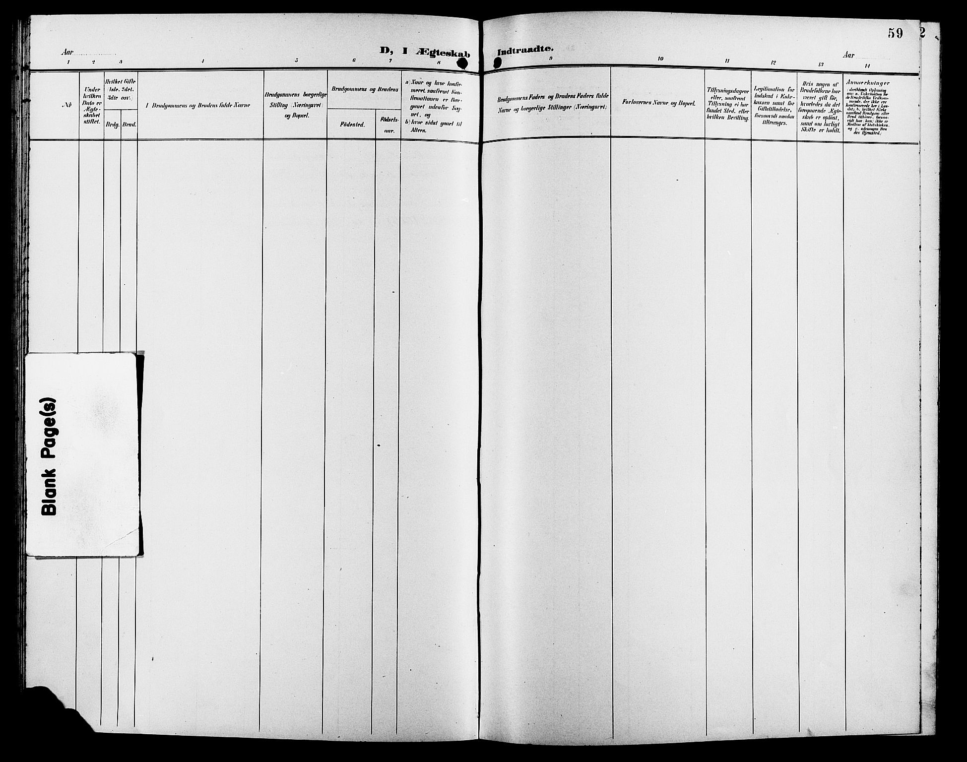 Hægebostad sokneprestkontor, AV/SAK-1111-0024/F/Fb/Fba/L0004: Klokkerbok nr. B 4, 1897-1907, s. 59