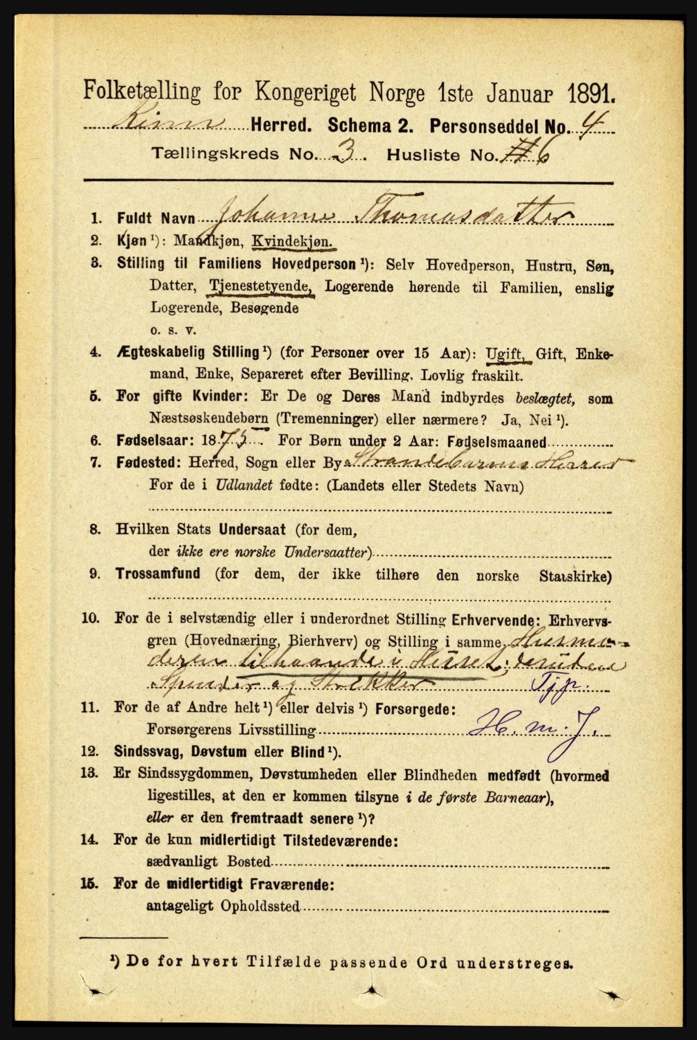 RA, Folketelling 1891 for 1437 Kinn herred, 1891, s. 983