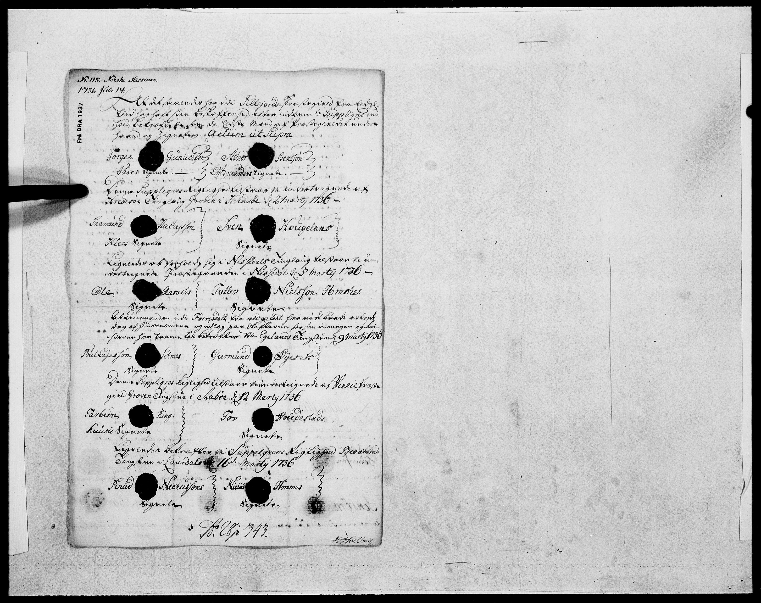 Danske Kanselli 1572-1799, RA/EA-3023/F/Fc/Fcc/Fcca/L0122: Norske innlegg 1572-1799, 1736, s. 396