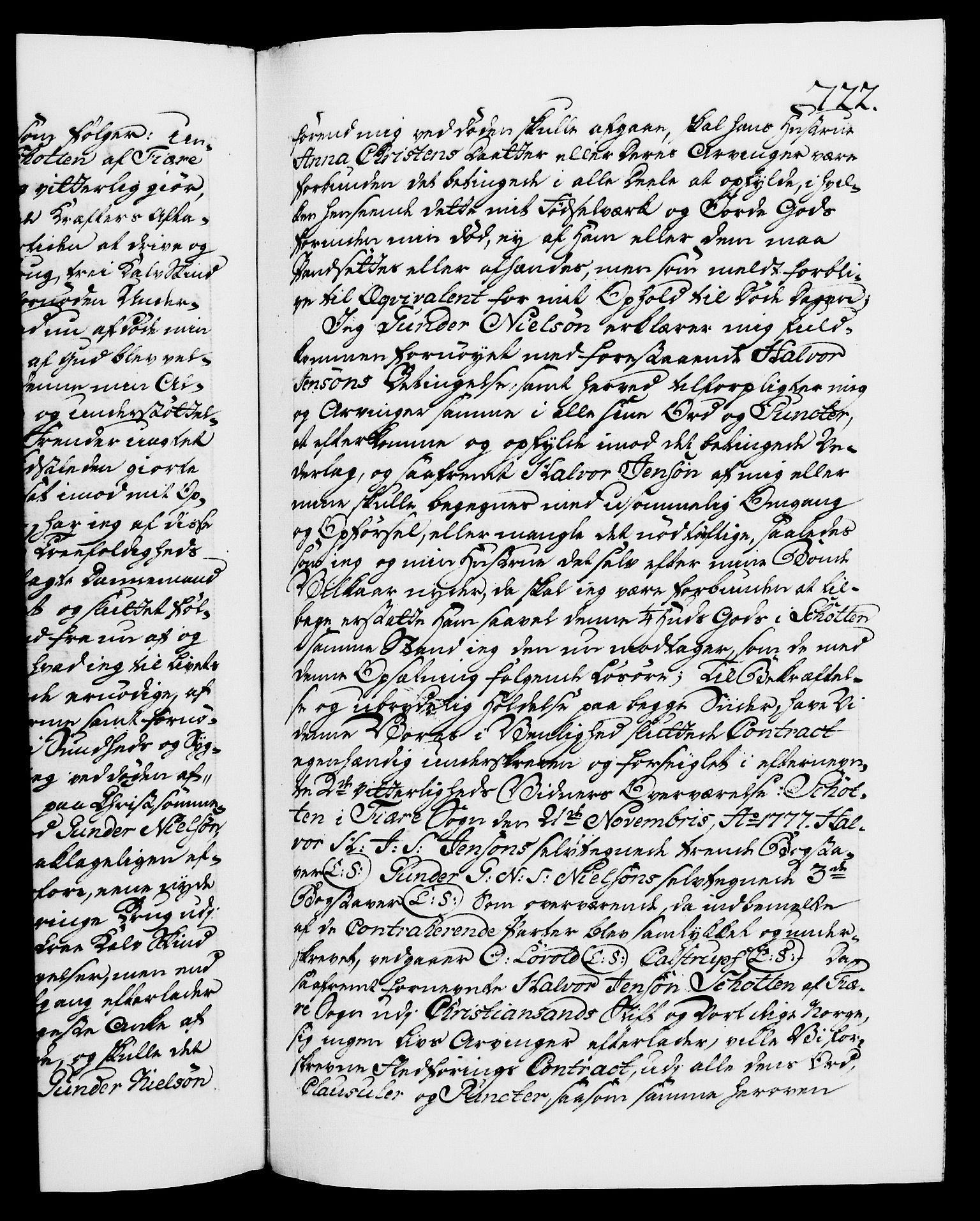 Danske Kanselli 1572-1799, AV/RA-EA-3023/F/Fc/Fca/Fcaa/L0047: Norske registre, 1776-1778, s. 722a