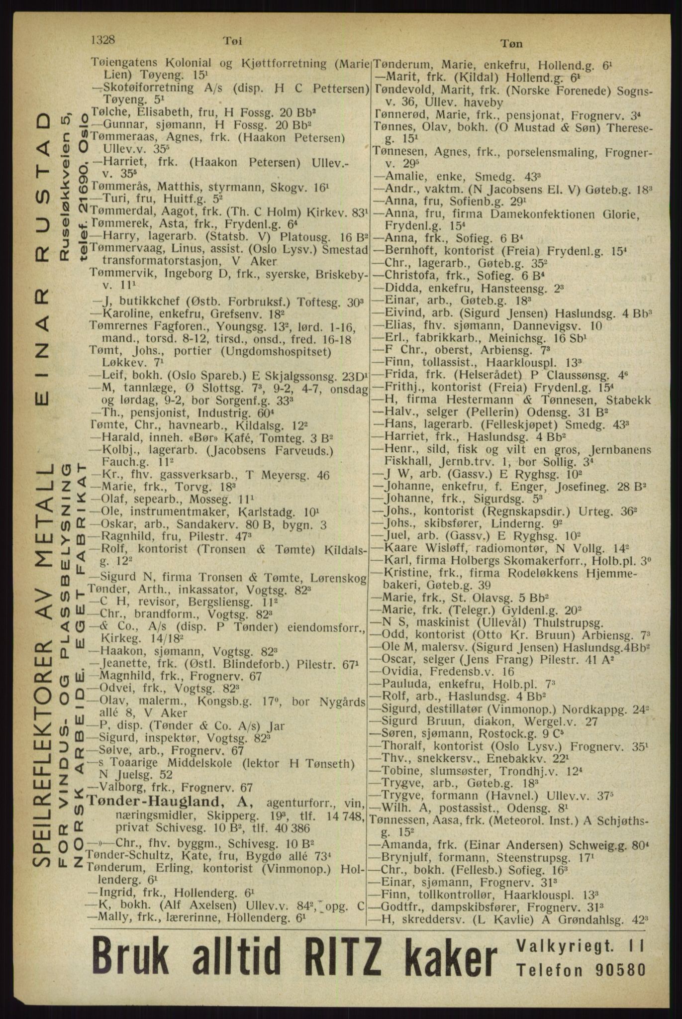 Kristiania/Oslo adressebok, PUBL/-, 1933, s. 1328