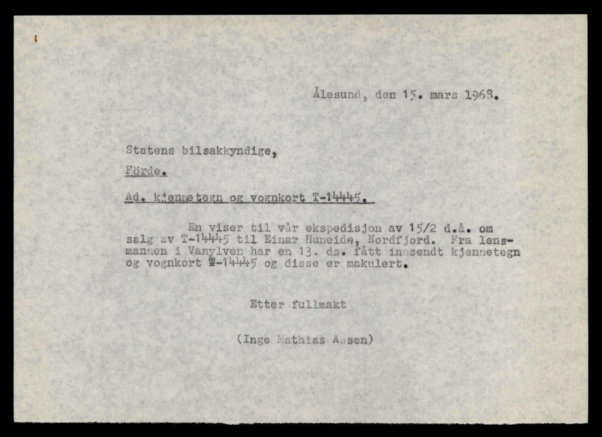 Møre og Romsdal vegkontor - Ålesund trafikkstasjon, AV/SAT-A-4099/F/Fe/L0046: Registreringskort for kjøretøy T 14445 - T 14579, 1927-1998