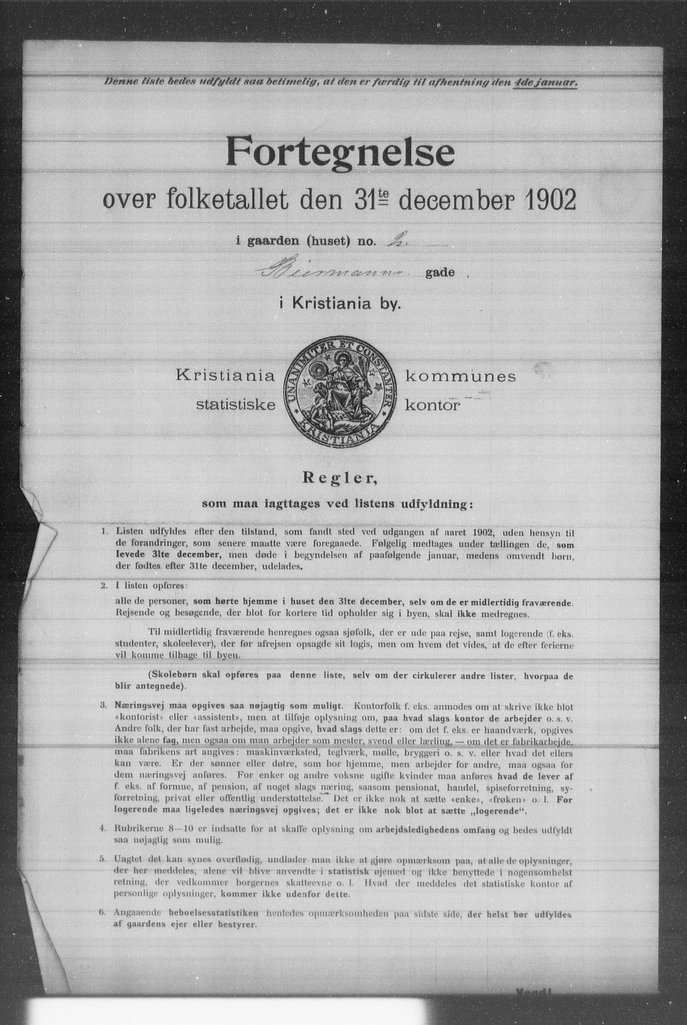OBA, Kommunal folketelling 31.12.1902 for Kristiania kjøpstad, 1902, s. 953