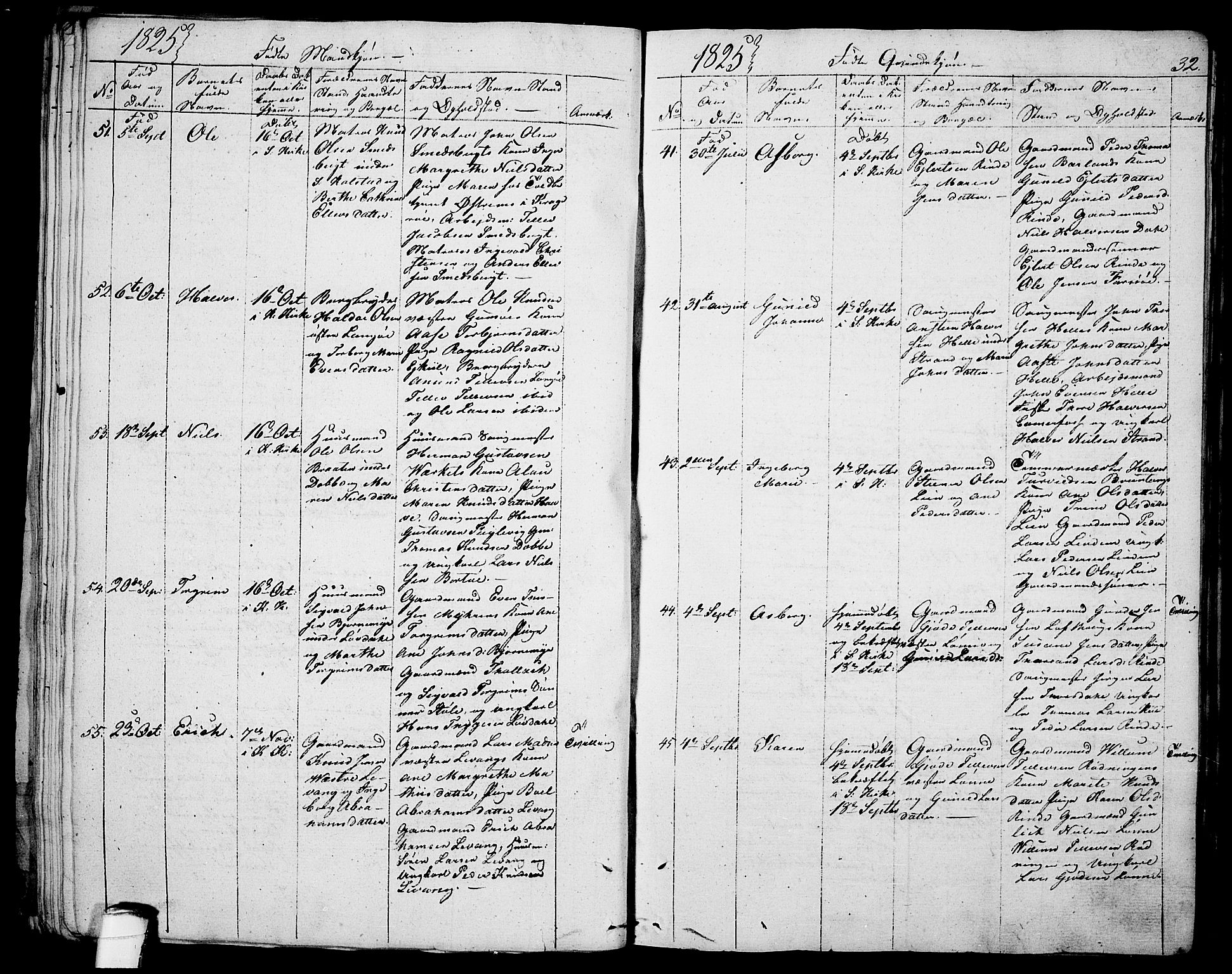 Sannidal kirkebøker, AV/SAKO-A-296/F/Fa/L0005: Ministerialbok nr. 5, 1823-1830, s. 32