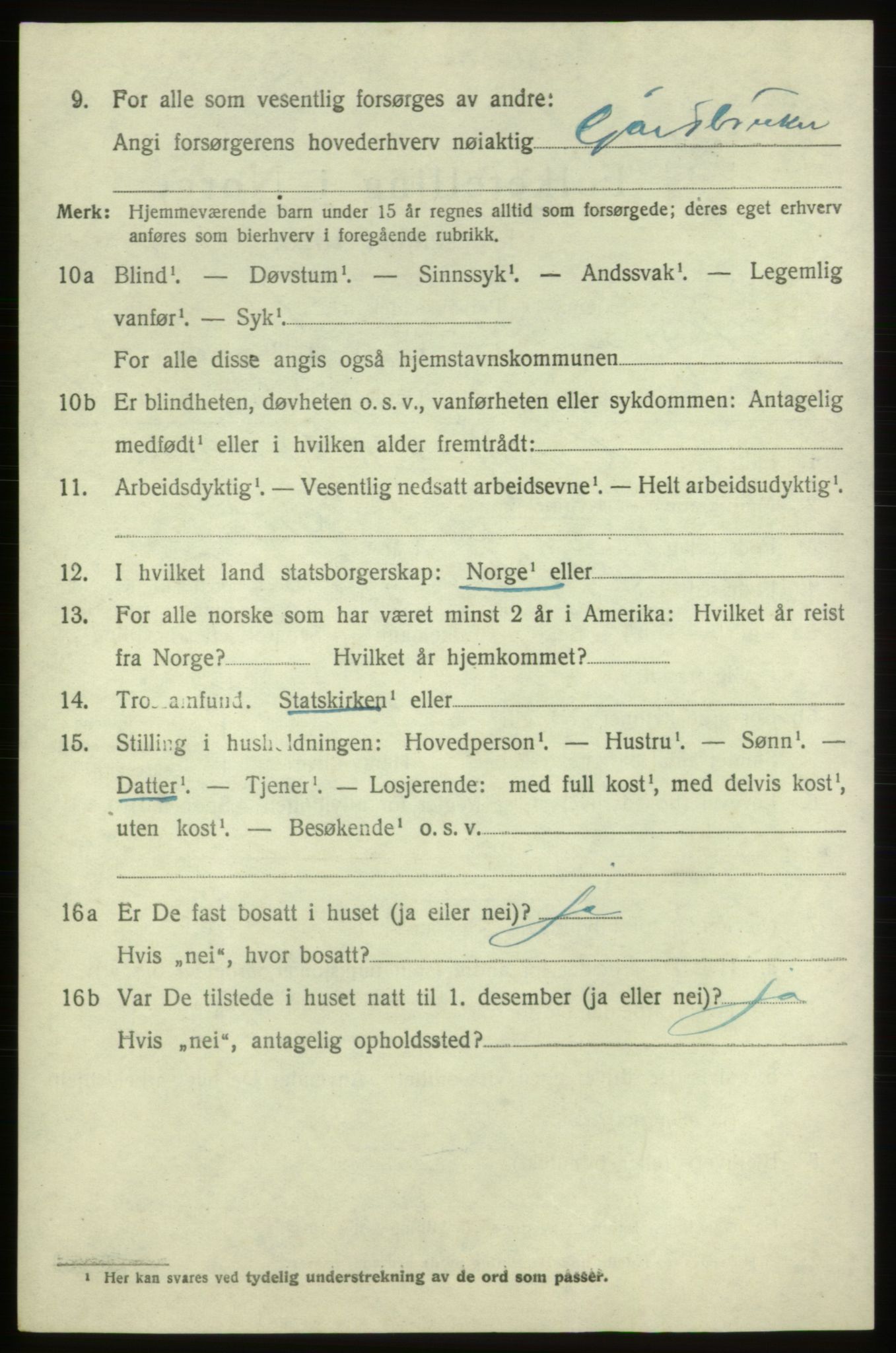 SAB, Folketelling 1920 for 1223 Tysnes herred, 1920, s. 4069