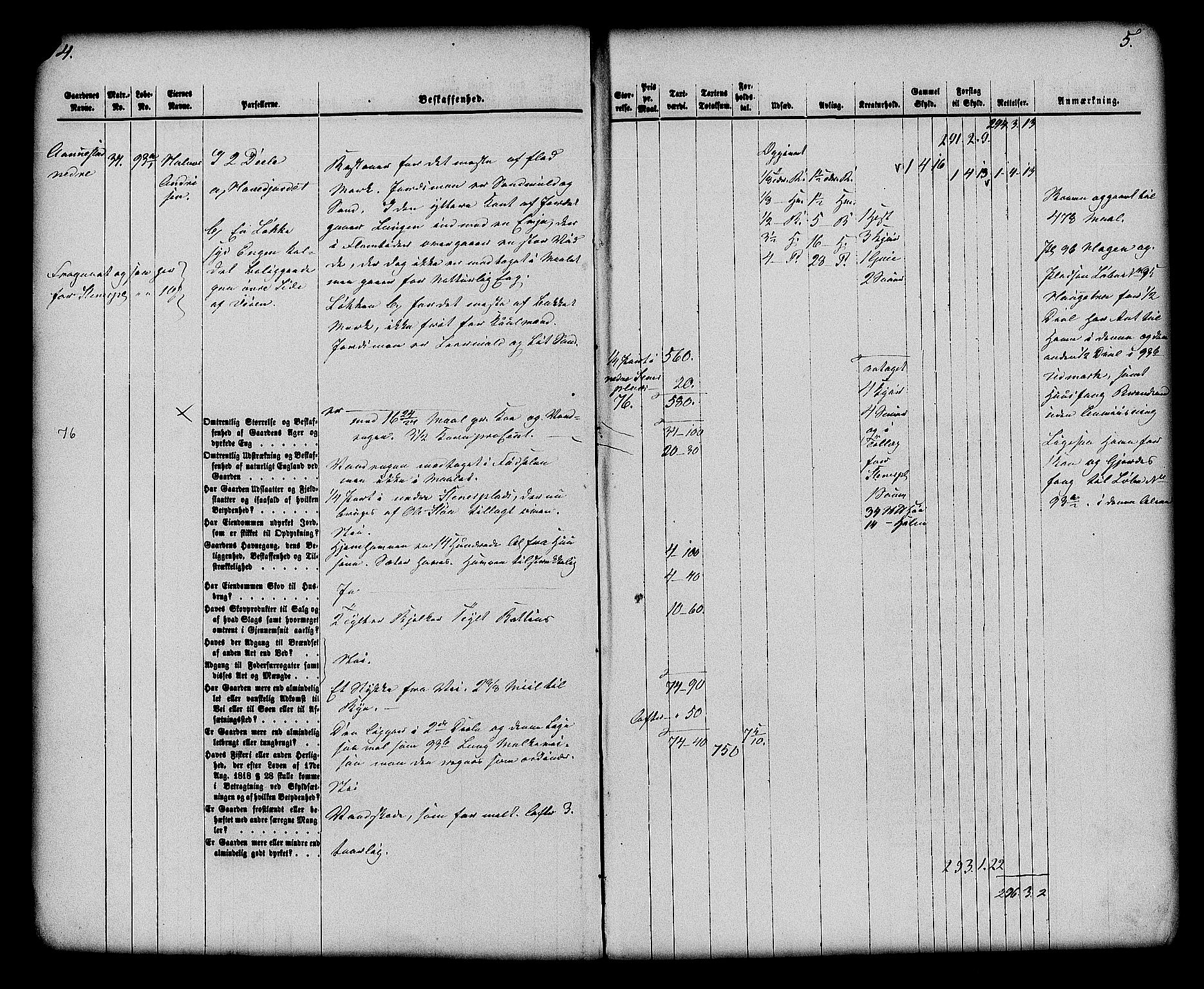 Matrikkelrevisjonen av 1863, AV/RA-S-1530/F/Fe/L0103/0002: Sandsvær / II. Mnr.34-86, 1863