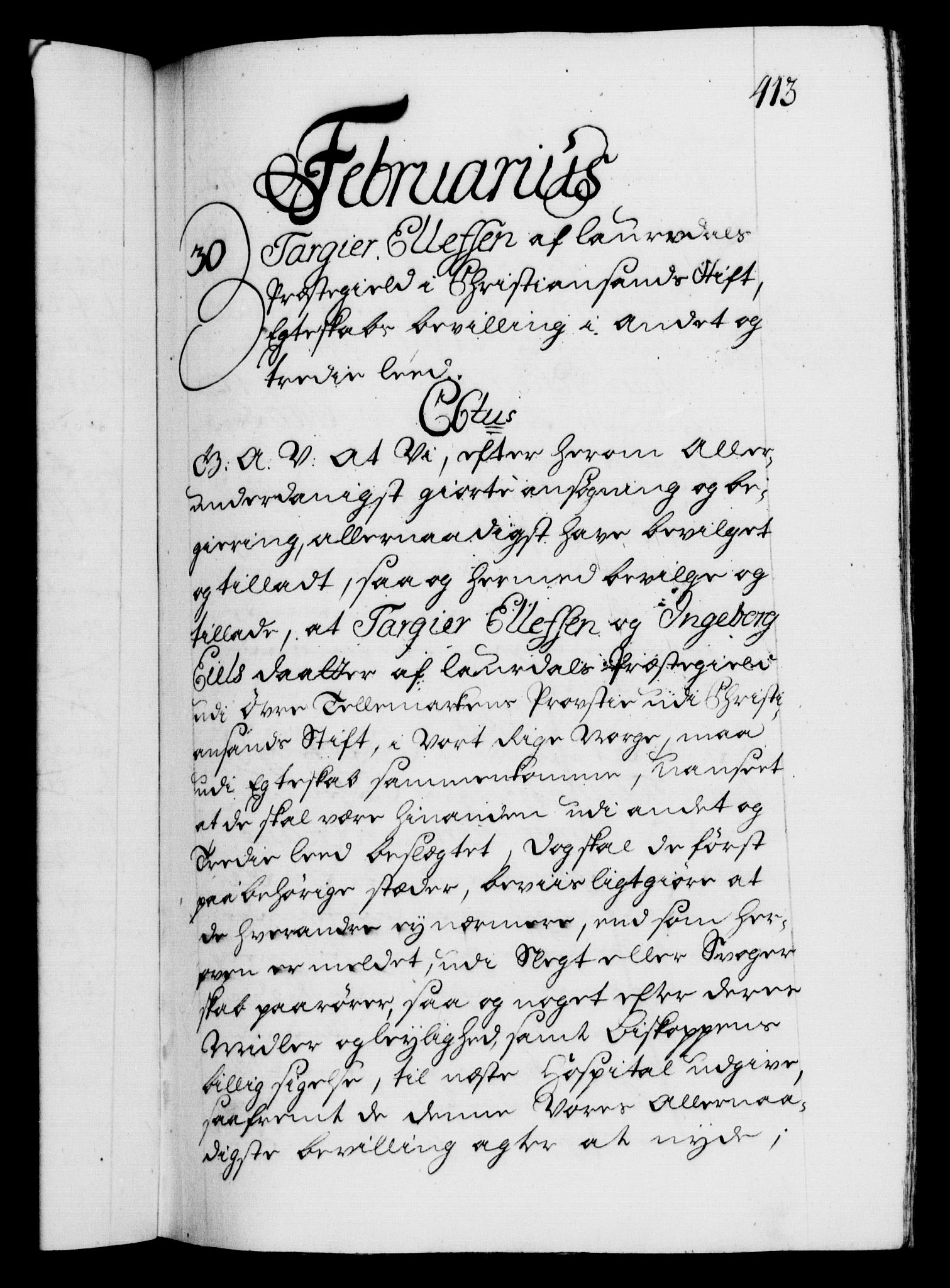 Danske Kanselli 1572-1799, RA/EA-3023/F/Fc/Fca/Fcaa/L0027: Norske registre, 1730-1732, s. 413a