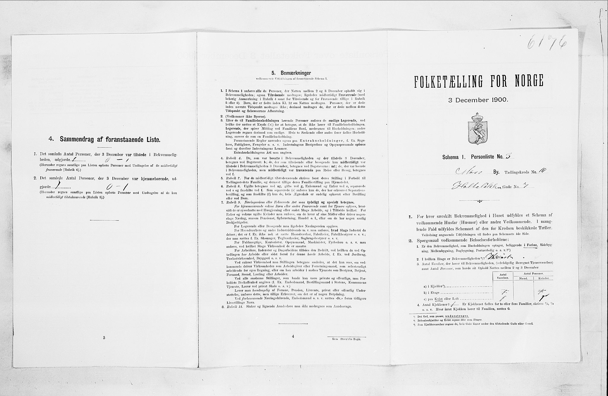 SAO, Folketelling 1900 for 0104 Moss kjøpstad, 1900