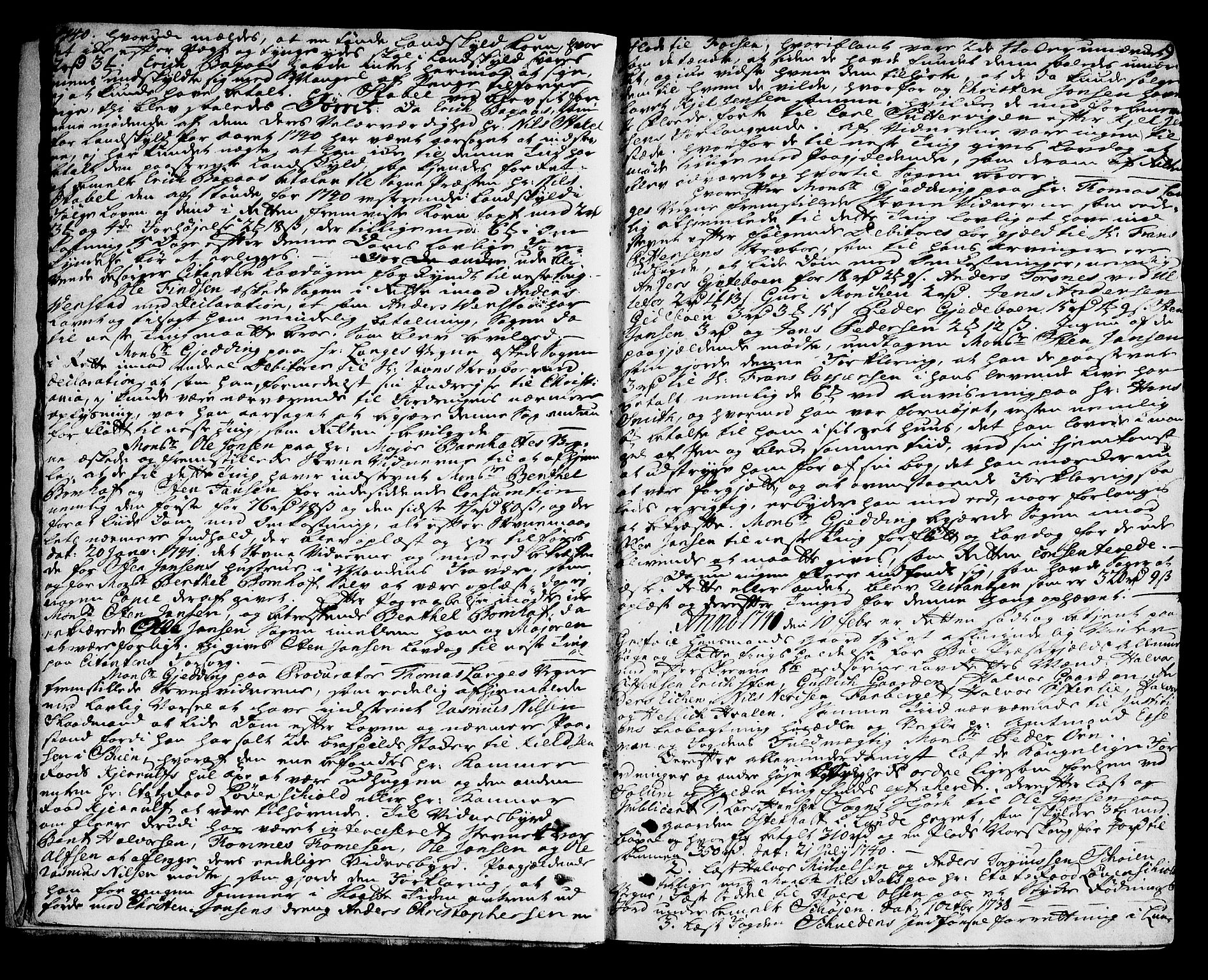Nedre Telemark sorenskriveri, AV/SAKO-A-135/F/Fa/L0017: Tingbok, 1740-1746, s. 9
