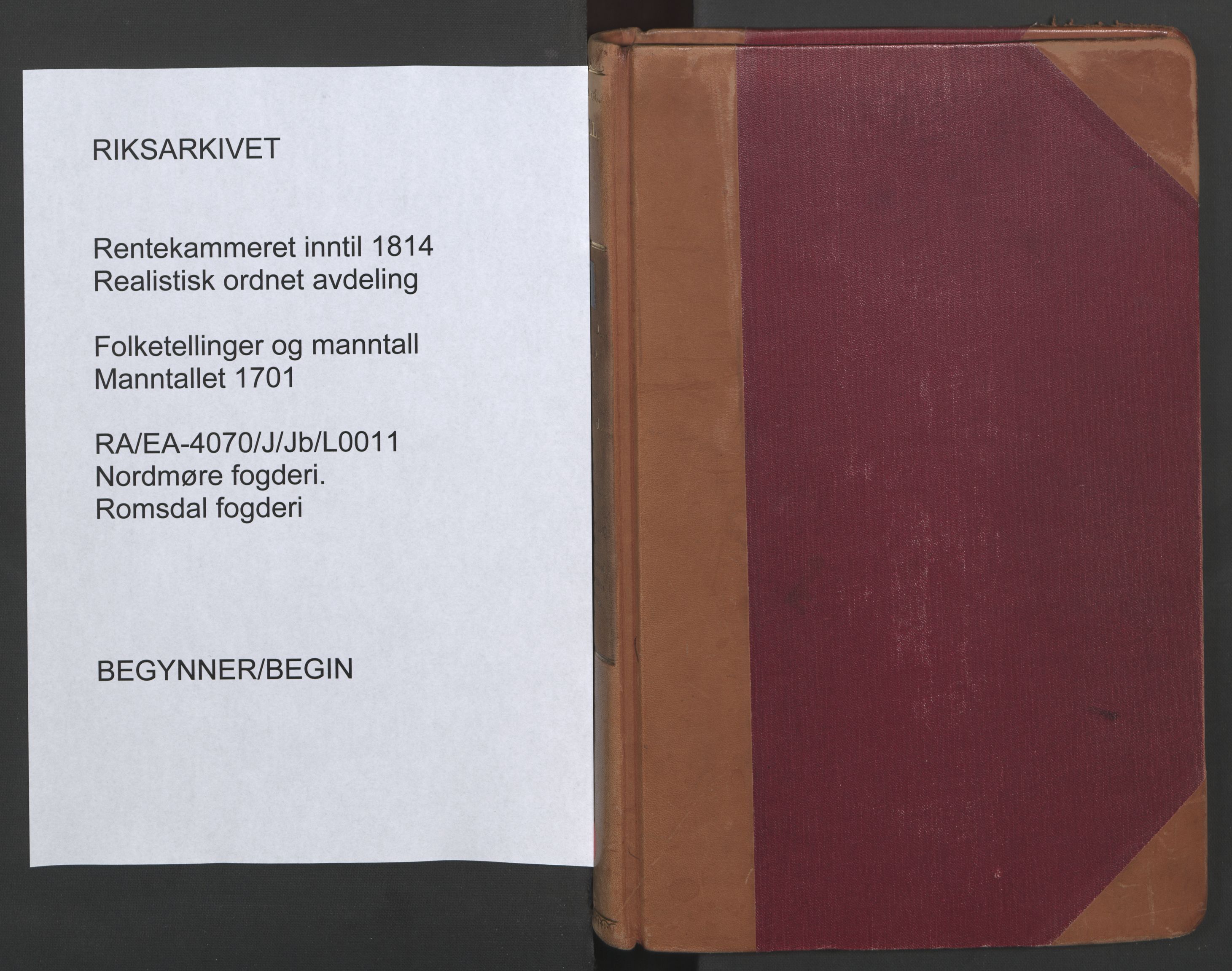 RA, Manntallet 1701, nr. 11: Nordmøre fogderi og Romsdal fogderi, 1701