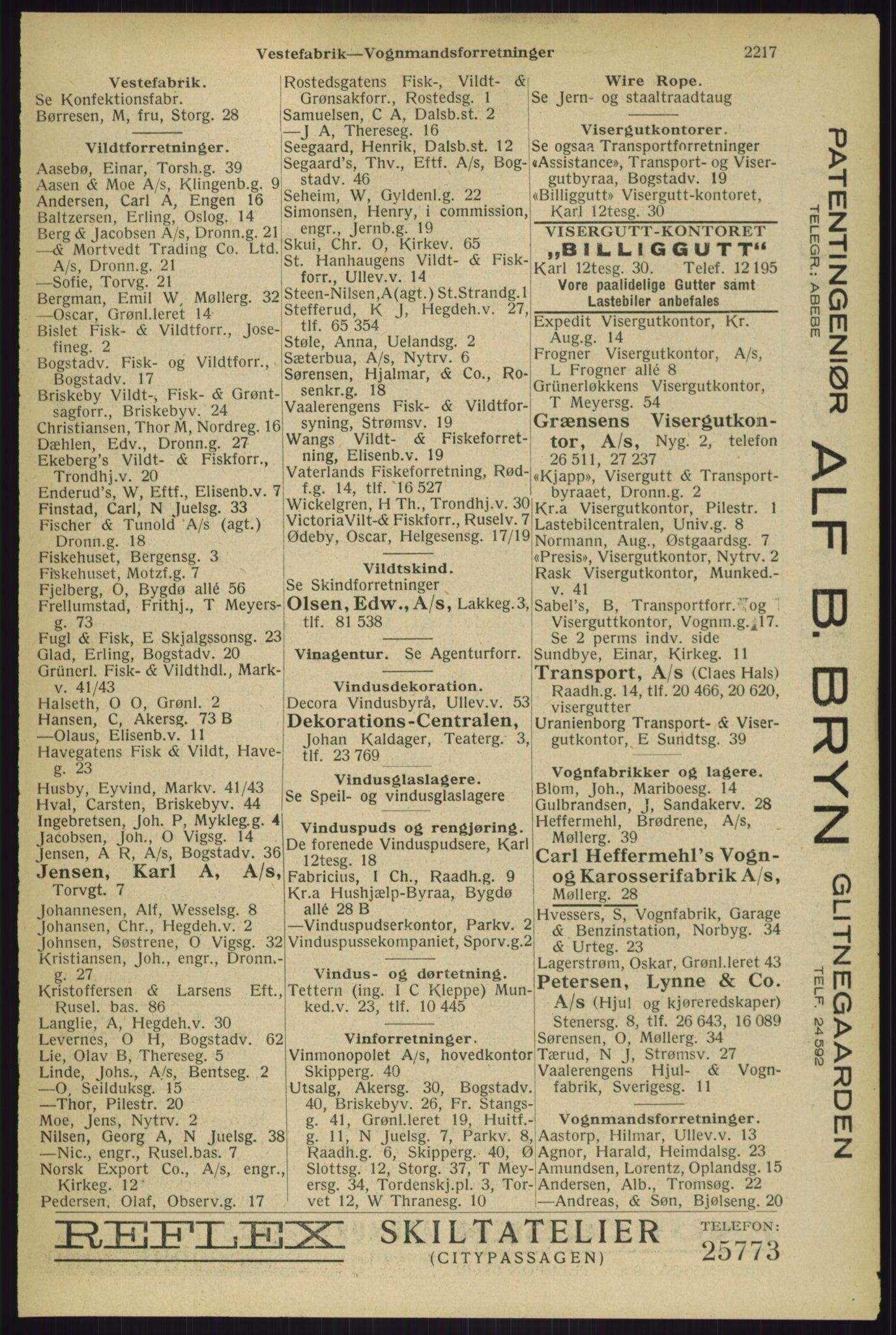 Kristiania/Oslo adressebok, PUBL/-, 1929, s. 2217