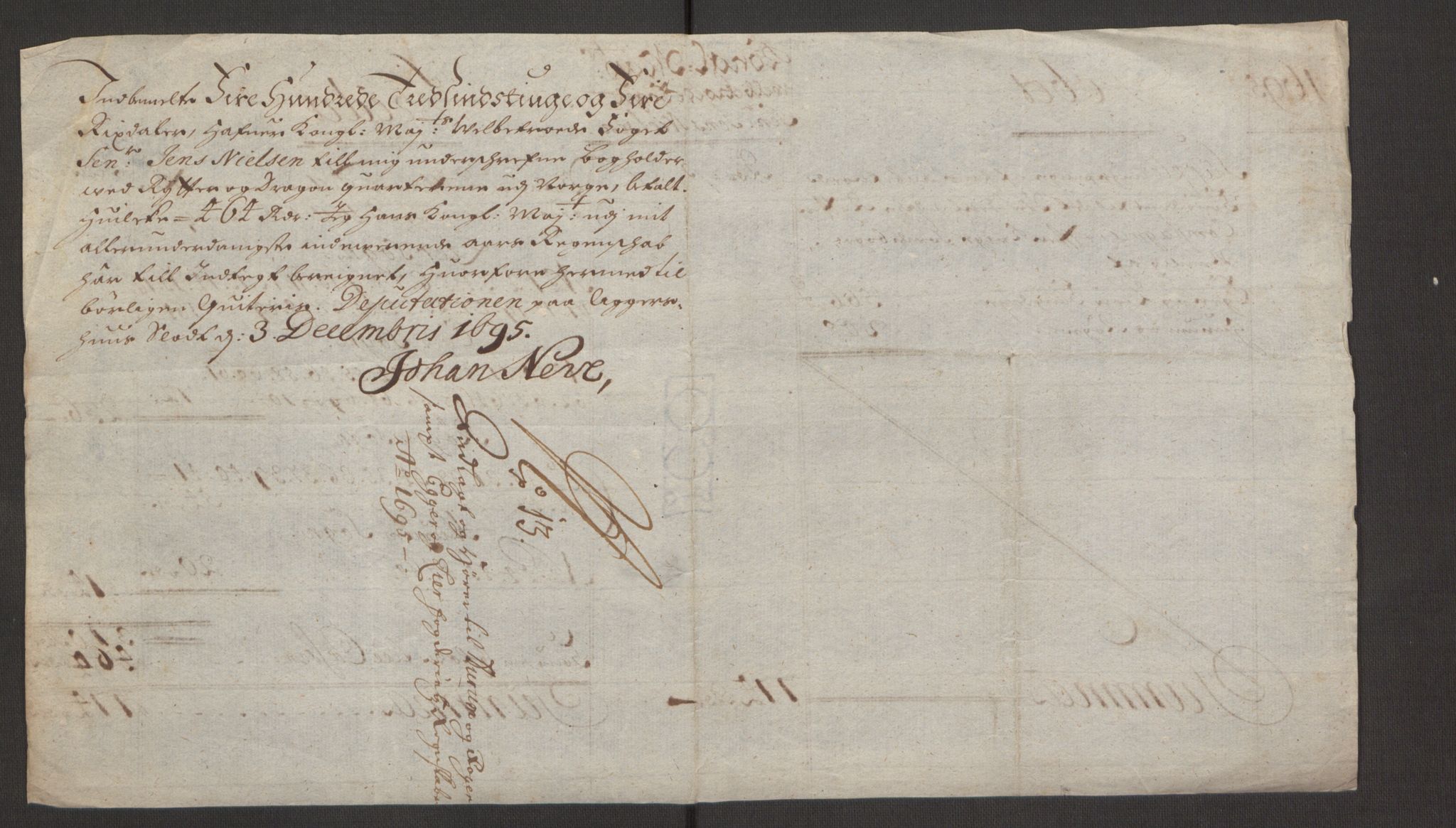 Rentekammeret inntil 1814, Reviderte regnskaper, Fogderegnskap, RA/EA-4092/R30/L1694: Fogderegnskap Hurum, Røyken, Eiker og Lier, 1694-1696, s. 302