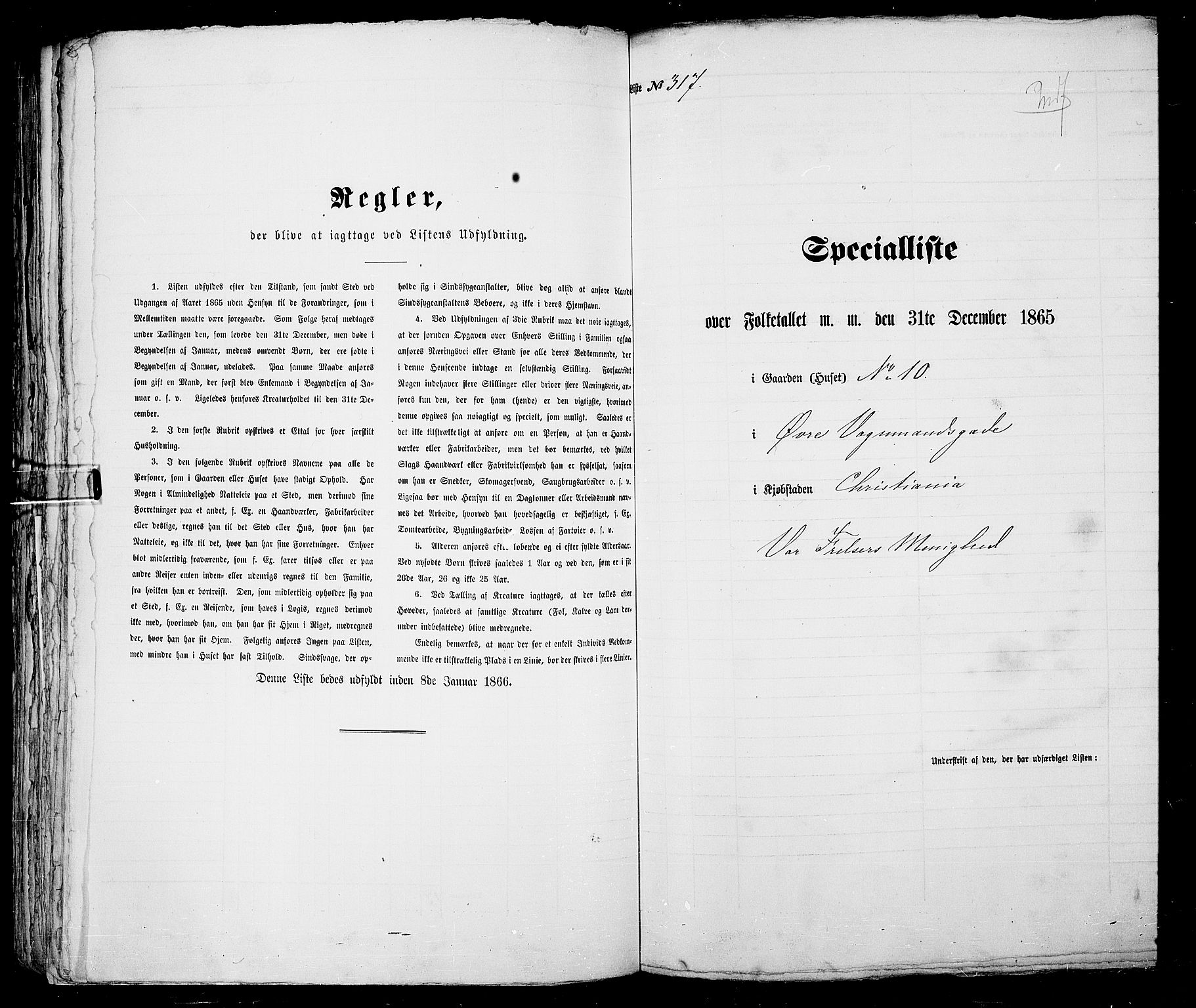 RA, Folketelling 1865 for 0301 Kristiania kjøpstad, 1865, s. 885