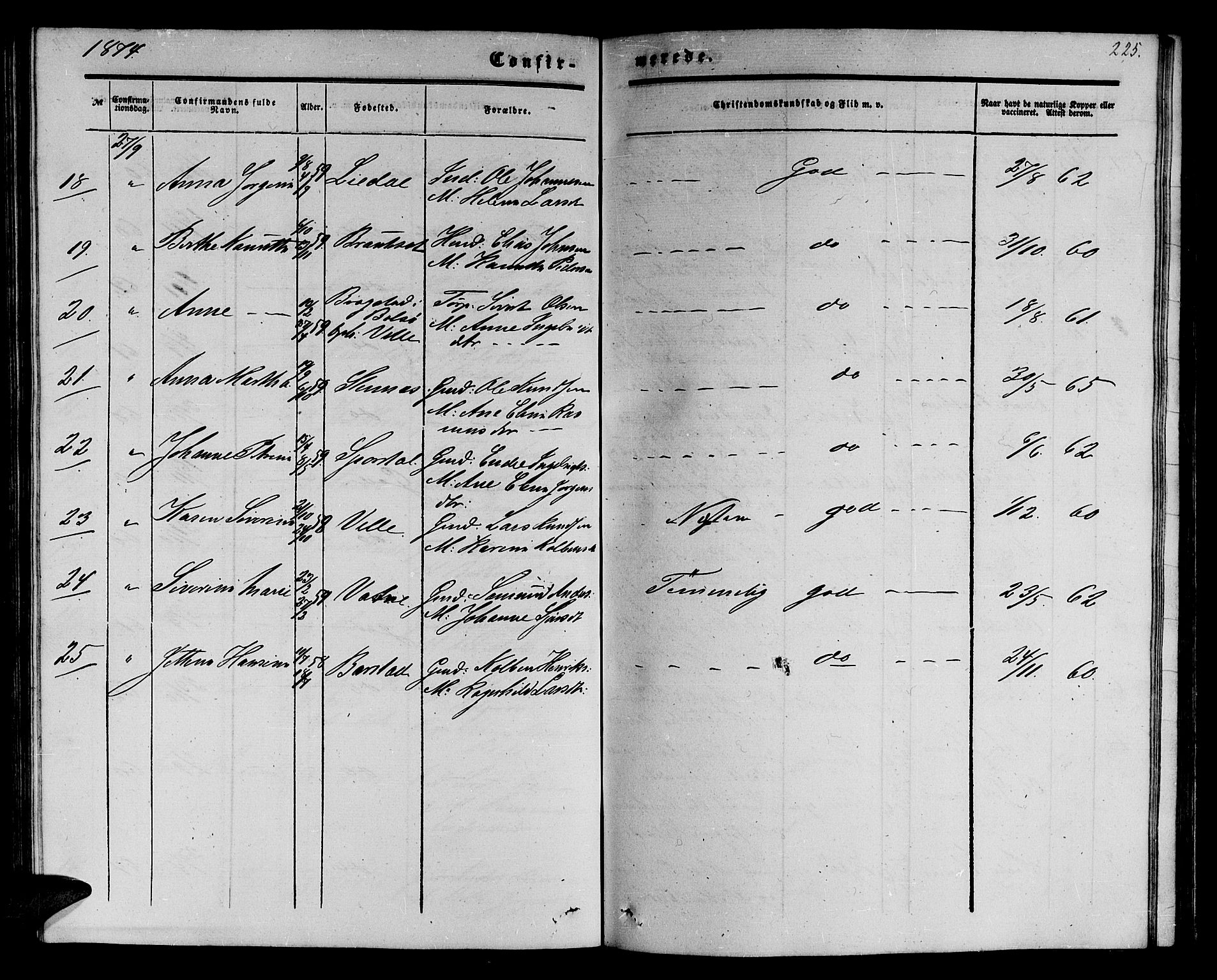 Ministerialprotokoller, klokkerbøker og fødselsregistre - Møre og Romsdal, SAT/A-1454/513/L0188: Klokkerbok nr. 513C02, 1865-1882, s. 225