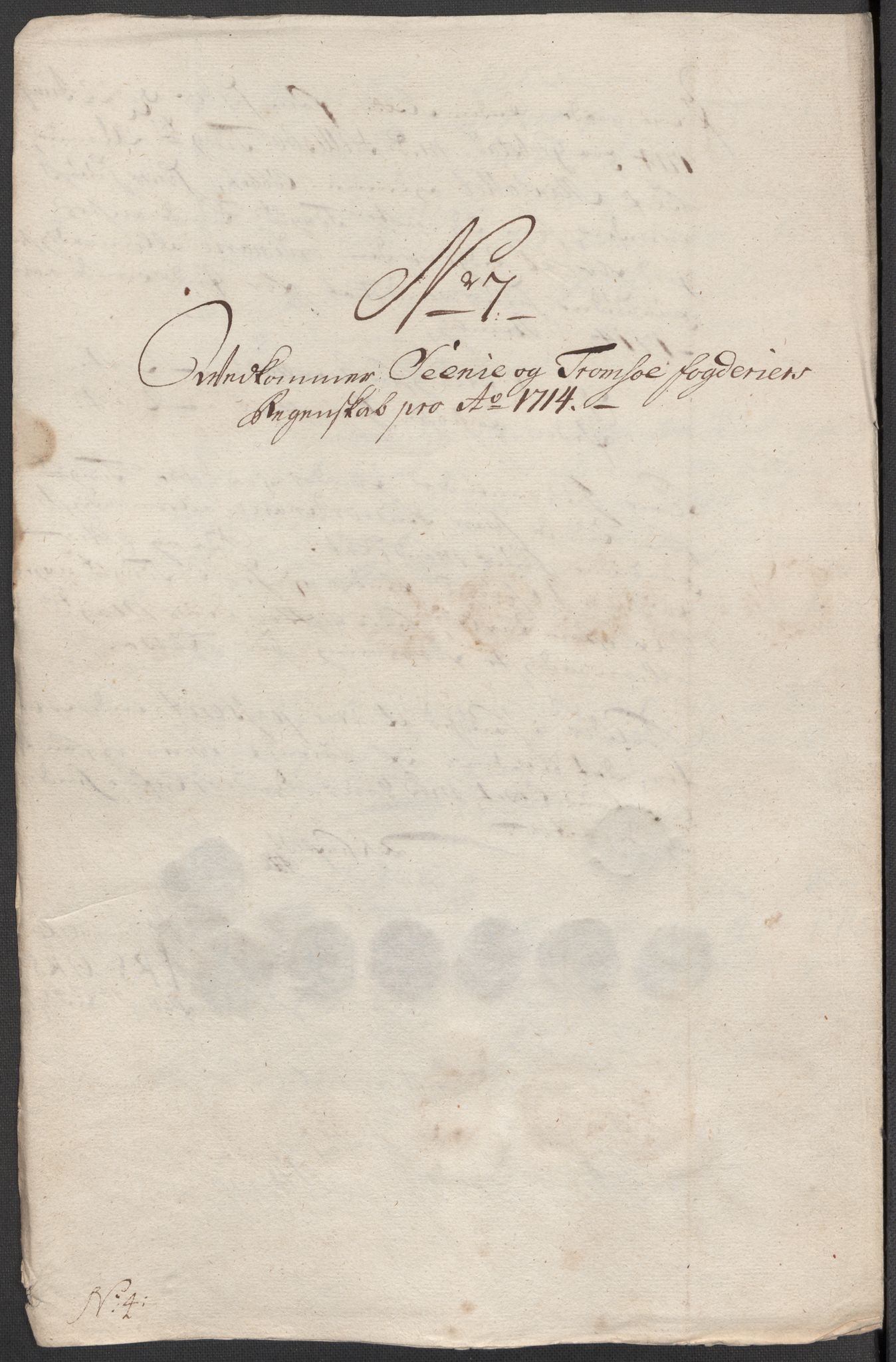 Rentekammeret inntil 1814, Reviderte regnskaper, Fogderegnskap, RA/EA-4092/R68/L4760: Fogderegnskap Senja og Troms, 1714, s. 87