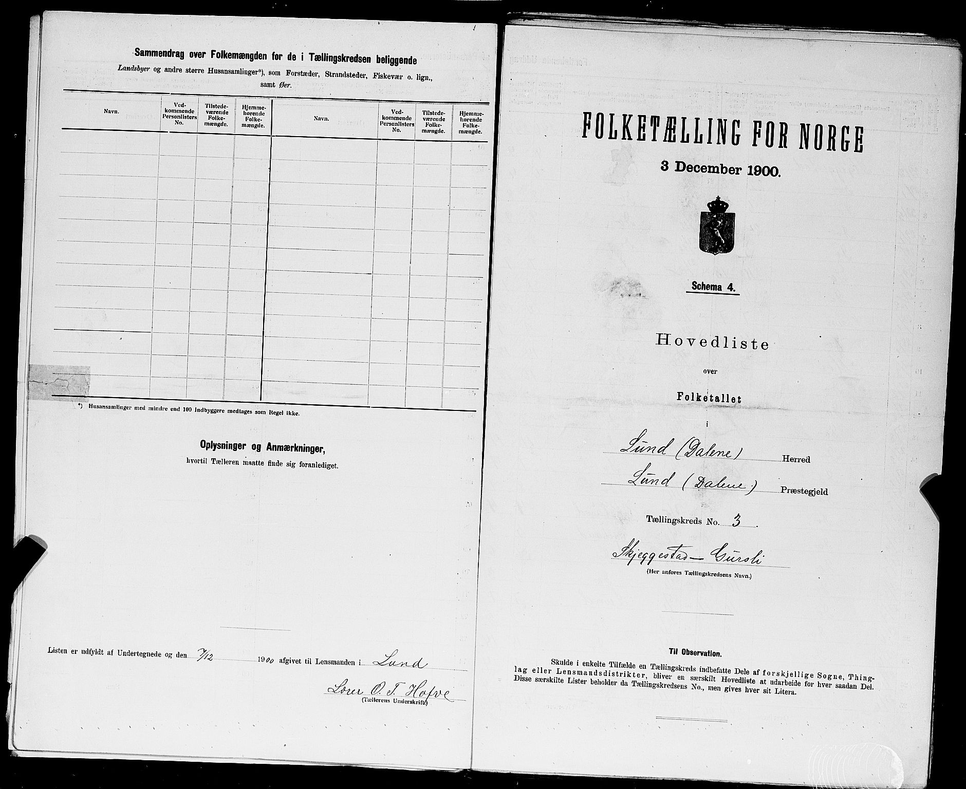 SAST, Folketelling 1900 for 1112 Lund herred, 1900, s. 14