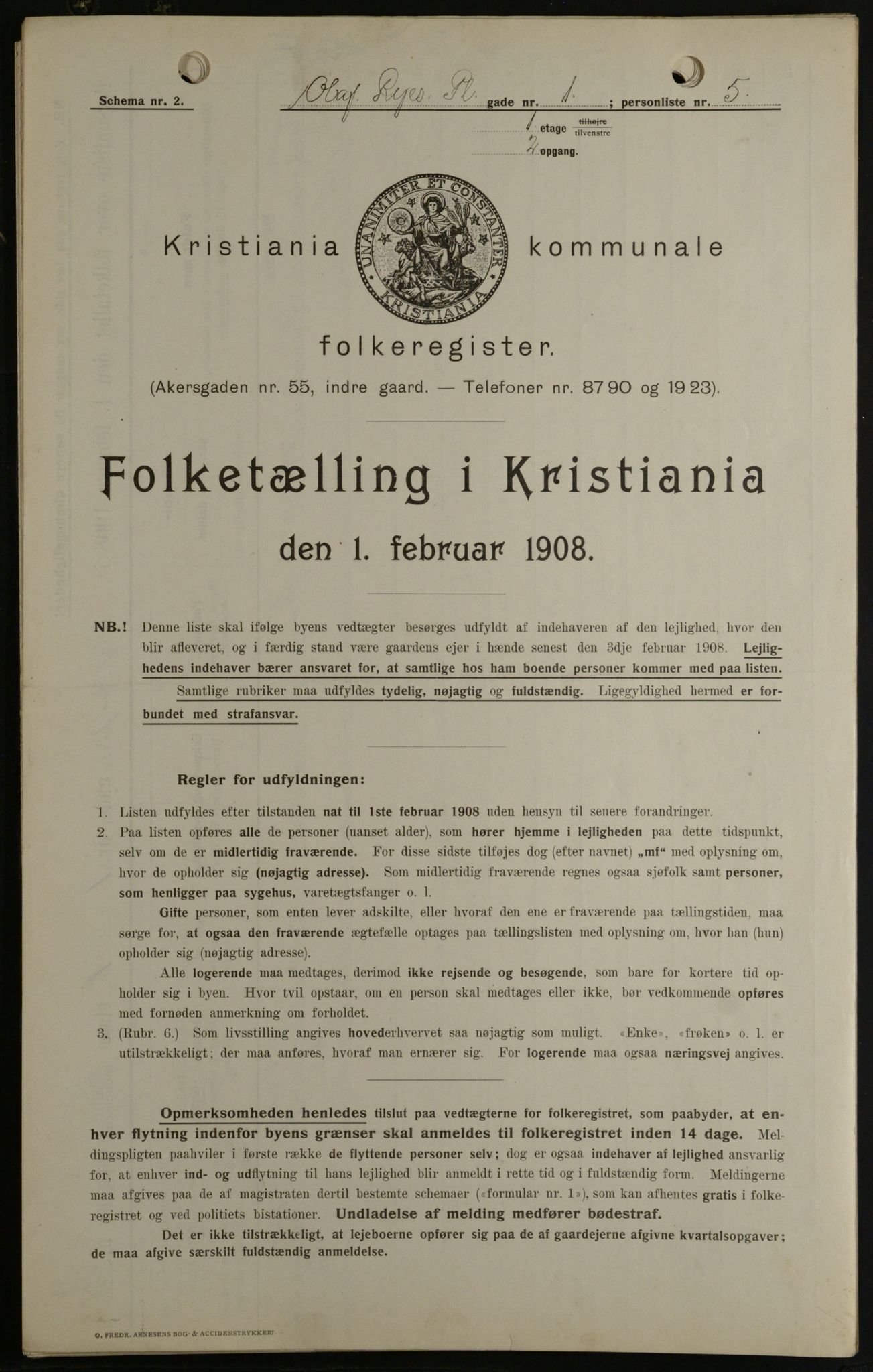 OBA, Kommunal folketelling 1.2.1908 for Kristiania kjøpstad, 1908, s. 67324