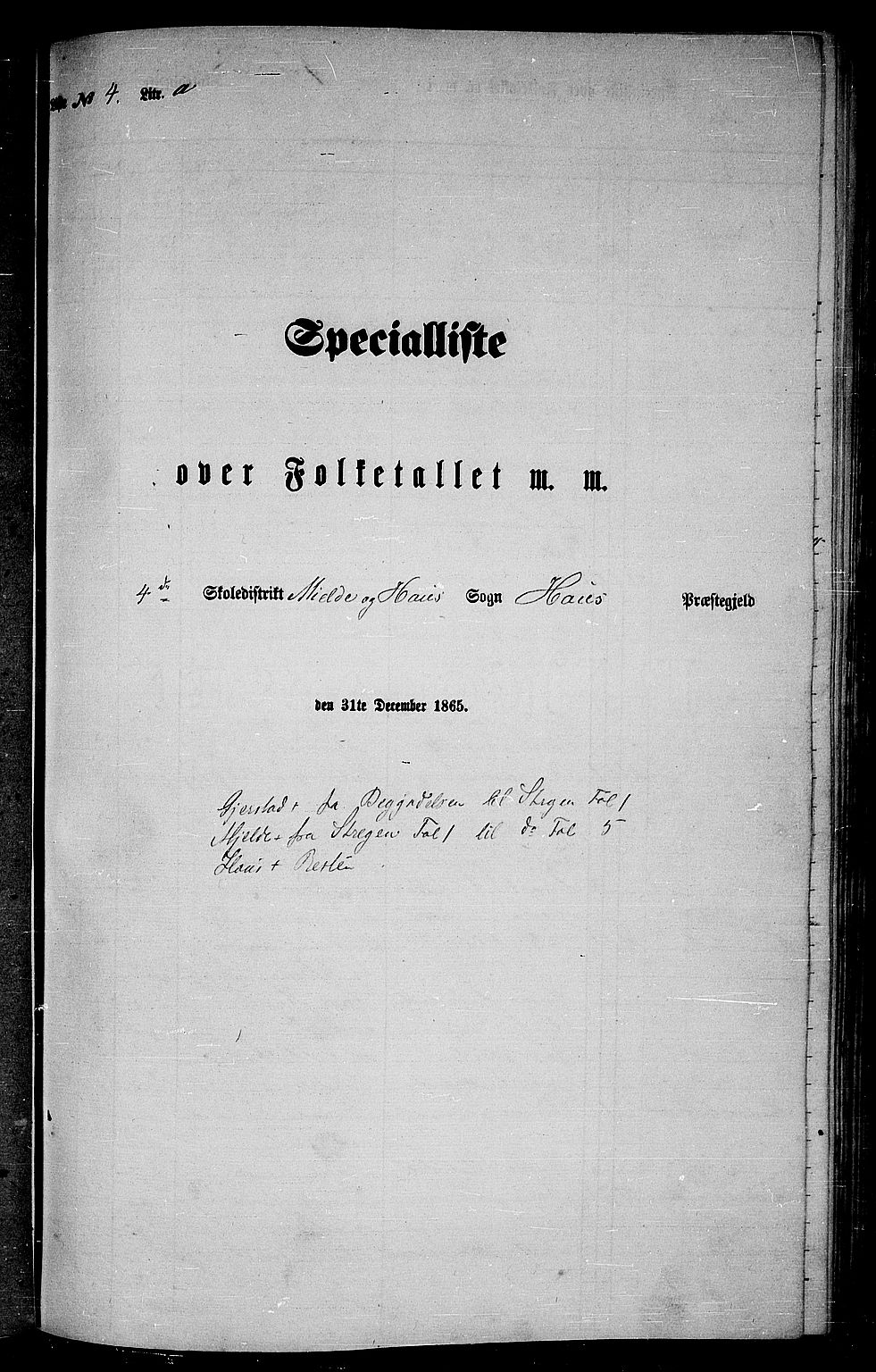 RA, Folketelling 1865 for 1250P Haus prestegjeld, 1865, s. 75