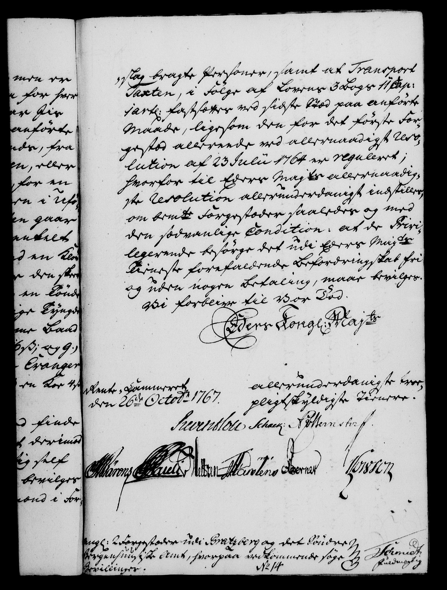 Rentekammeret, Kammerkanselliet, RA/EA-3111/G/Gf/Gfa/L0049: Norsk relasjons- og resolusjonsprotokoll (merket RK 52.49), 1767, s. 297