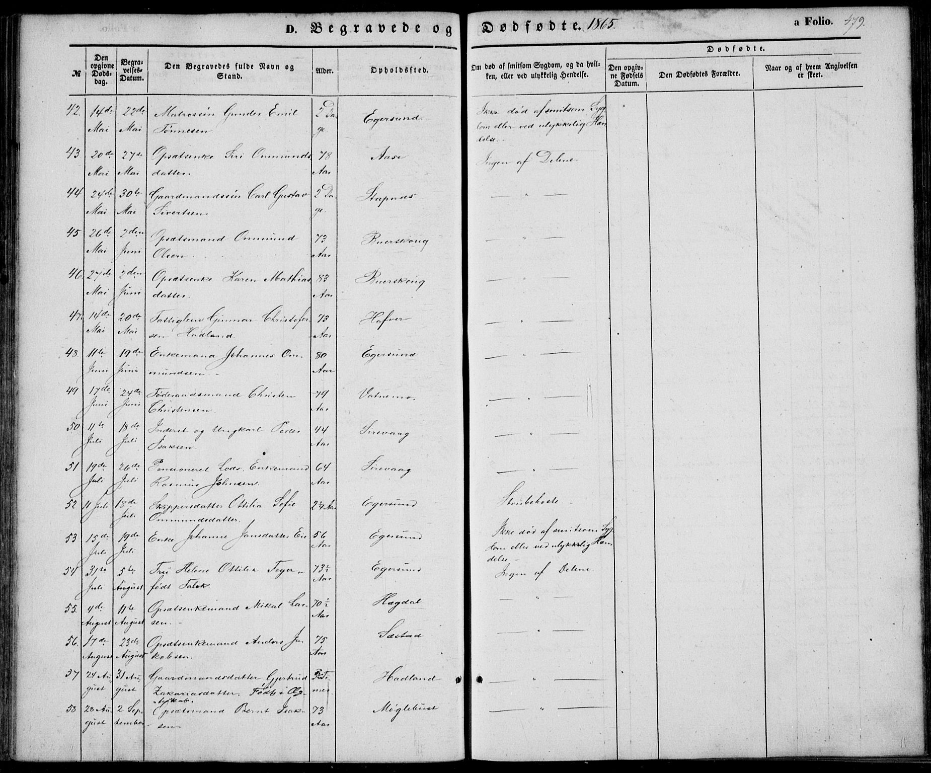 Eigersund sokneprestkontor, SAST/A-101807/S08/L0013: Ministerialbok nr. A 12.2, 1850-1865, s. 479